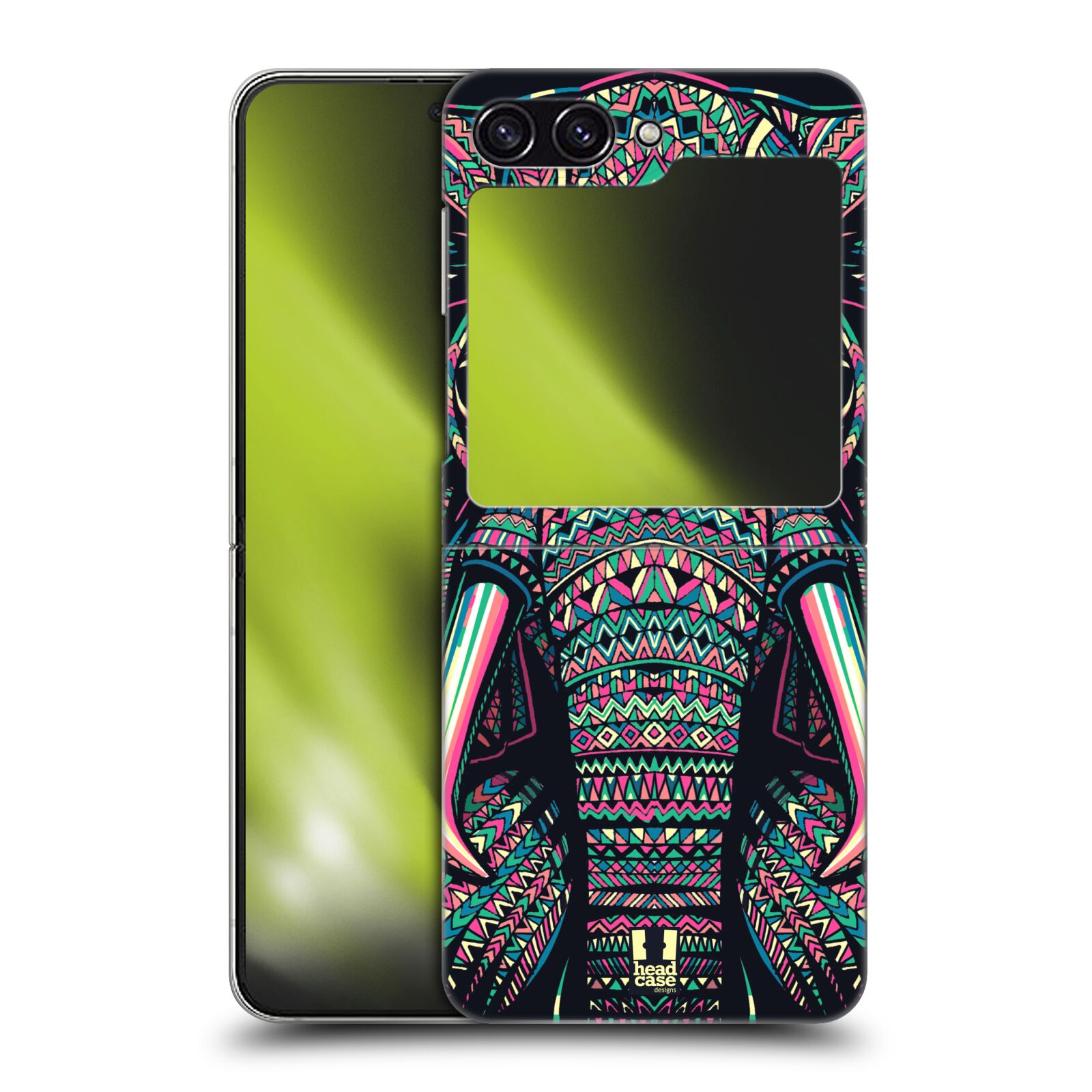 Plastový obal HEAD CASE na mobil Samsung Galaxy Z Flip 5 vzor Aztécký motiv zvíře 2 slon