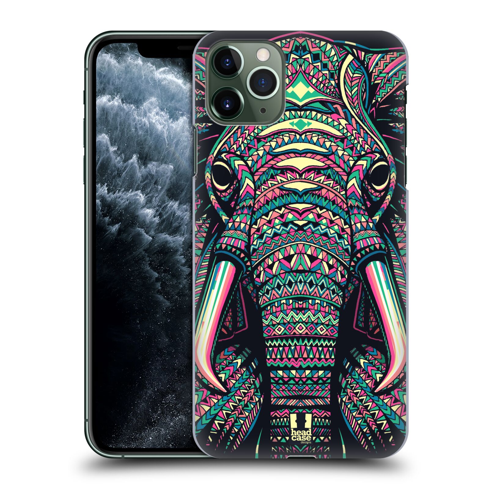 Pouzdro na mobil Apple Iphone 11 PRO MAX - HEAD CASE - vzor Aztécký motiv zvíře 2 slon