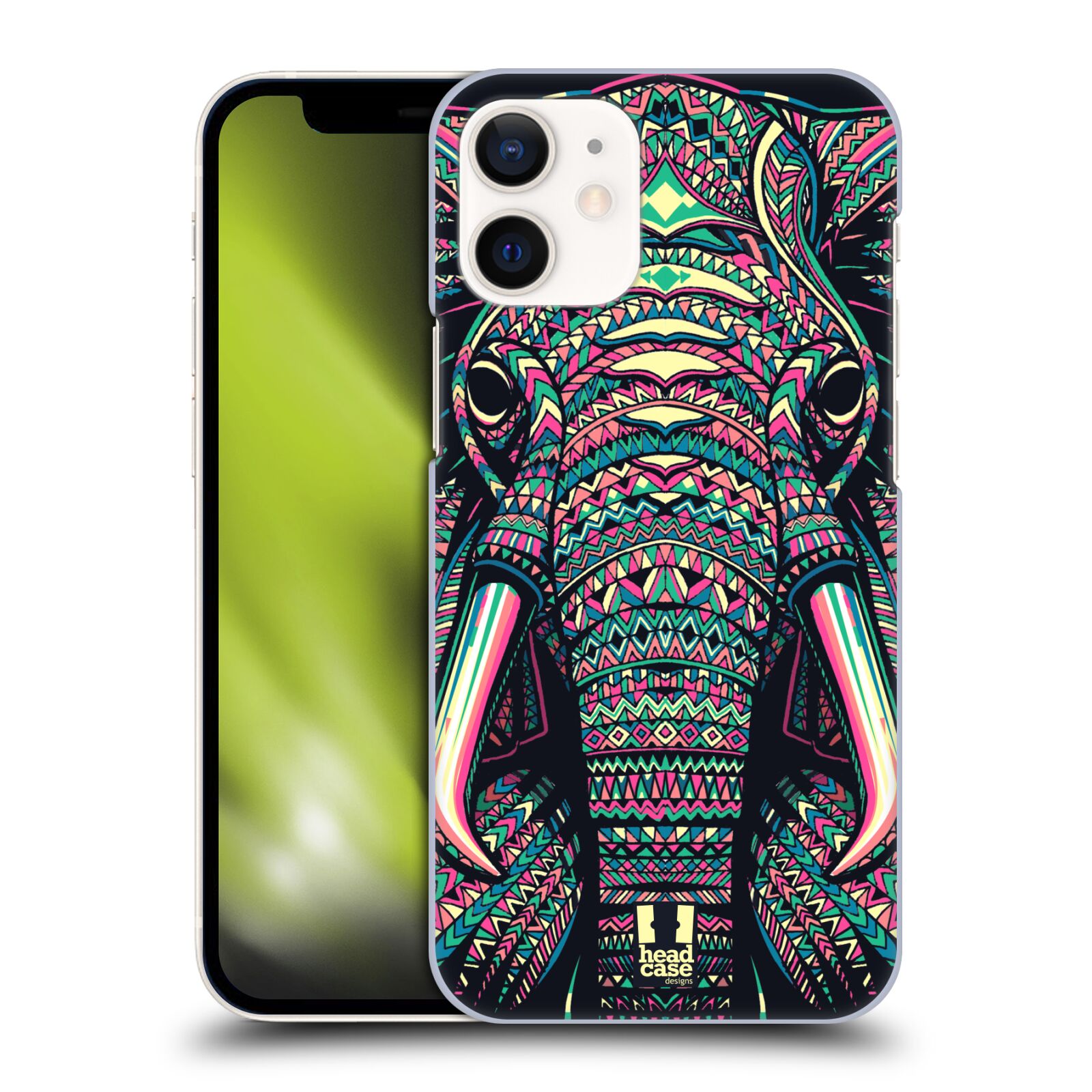 Plastový obal na mobil Apple Iphone 12 MINI vzor Aztécký motiv zvíře 2 slon