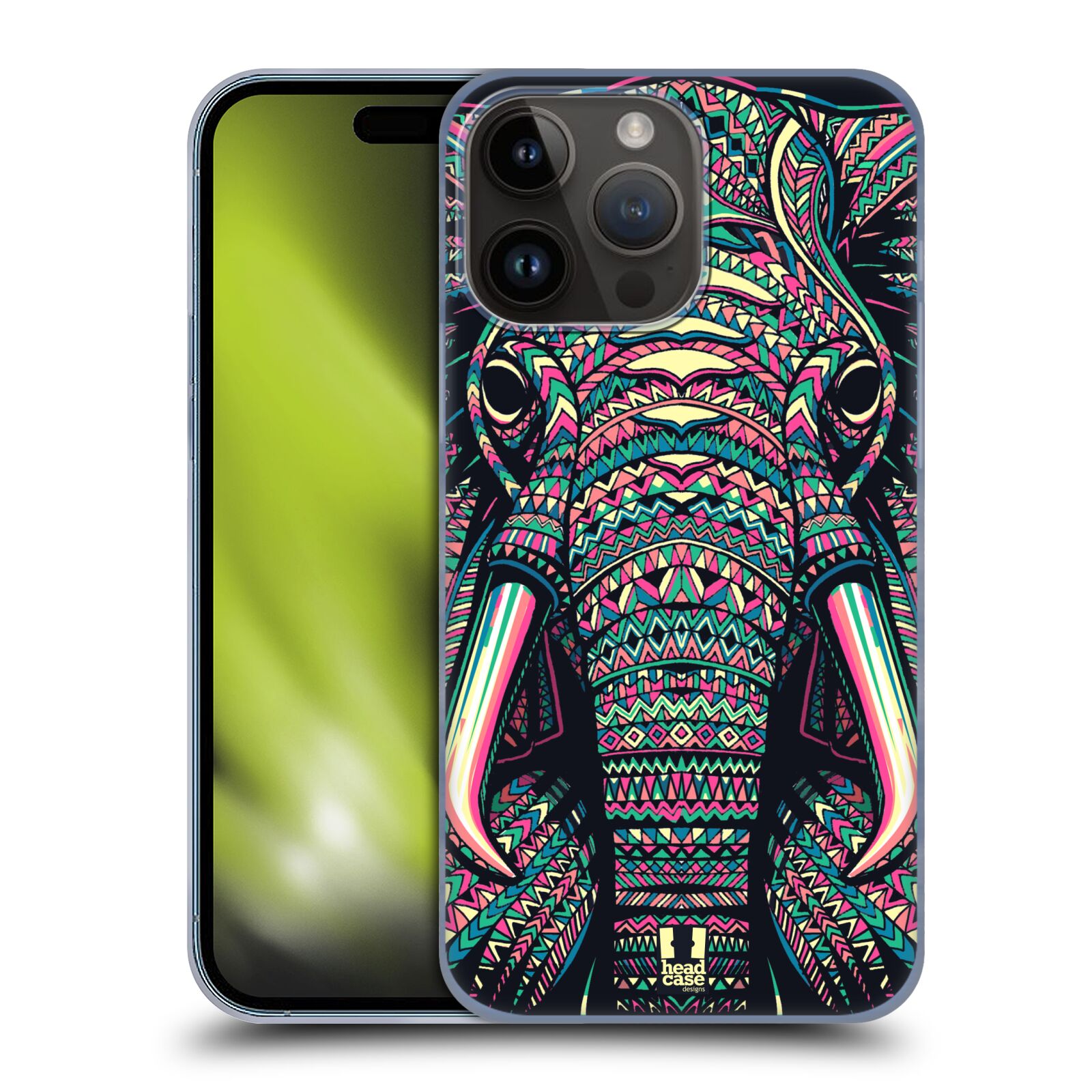 Plastový obal HEAD CASE na mobil Apple Iphone 15 PRO MAX vzor Aztécký motiv zvíře 2 slon