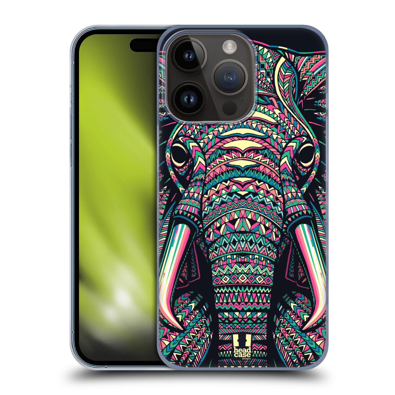 Plastový obal HEAD CASE na mobil Apple Iphone 15 Pro vzor Aztécký motiv zvíře 2 slon