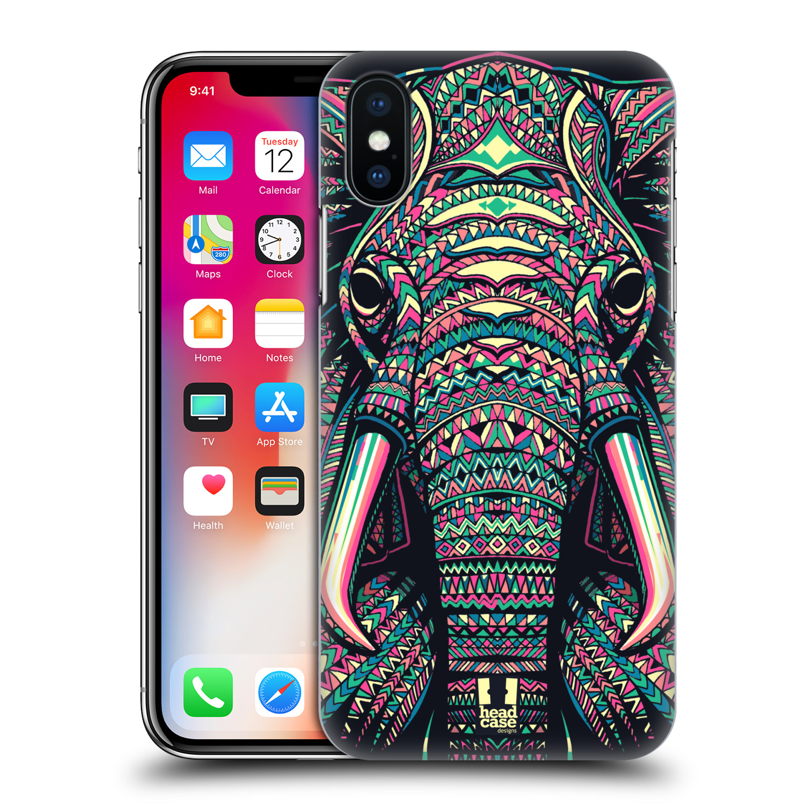 HEAD CASE plastový obal na mobil Apple Iphone X / XS vzor Aztécký motiv zvíře 2 slon