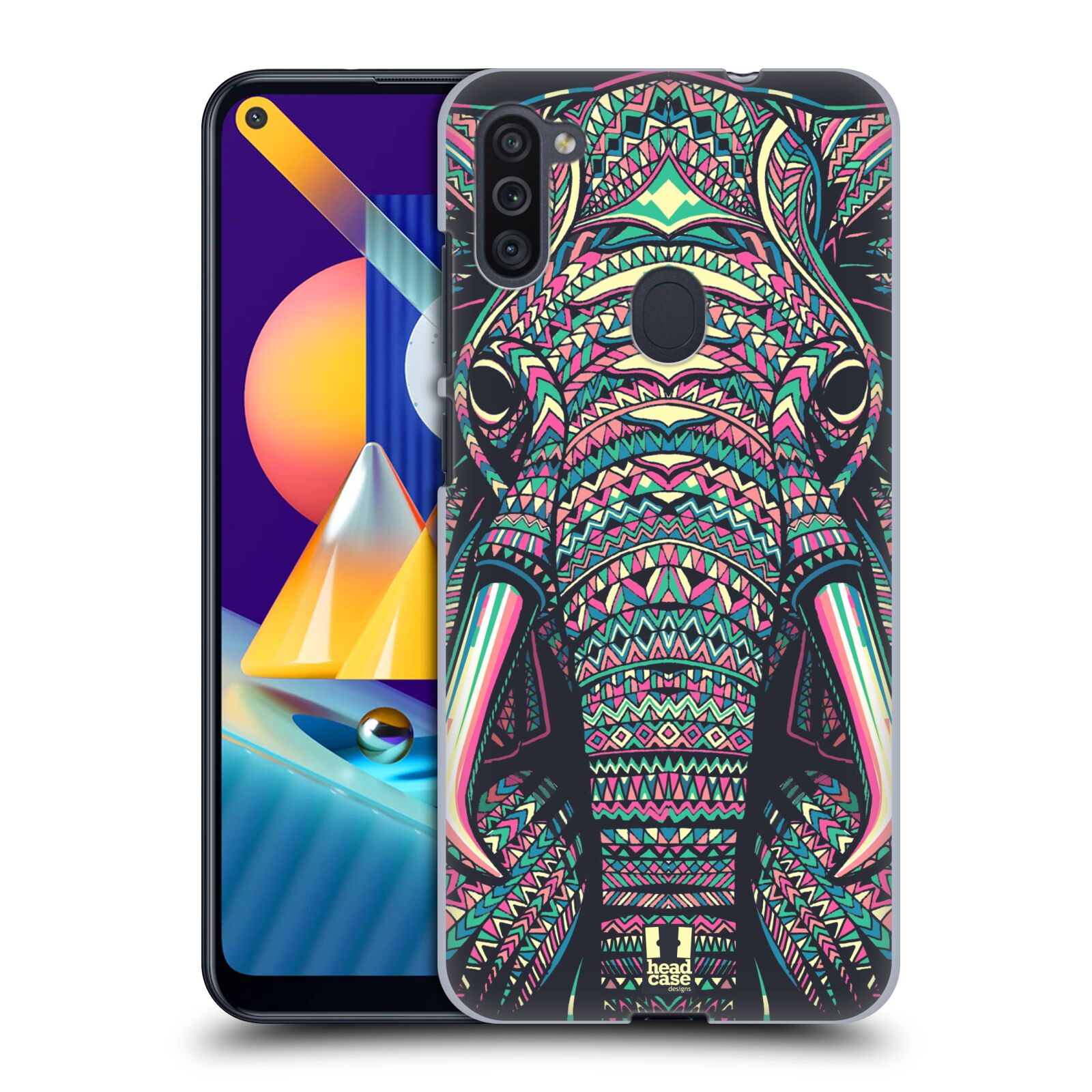 Plastový obal HEAD CASE na mobil Samsung Galaxy M11 vzor Aztécký motiv zvíře 2 slon