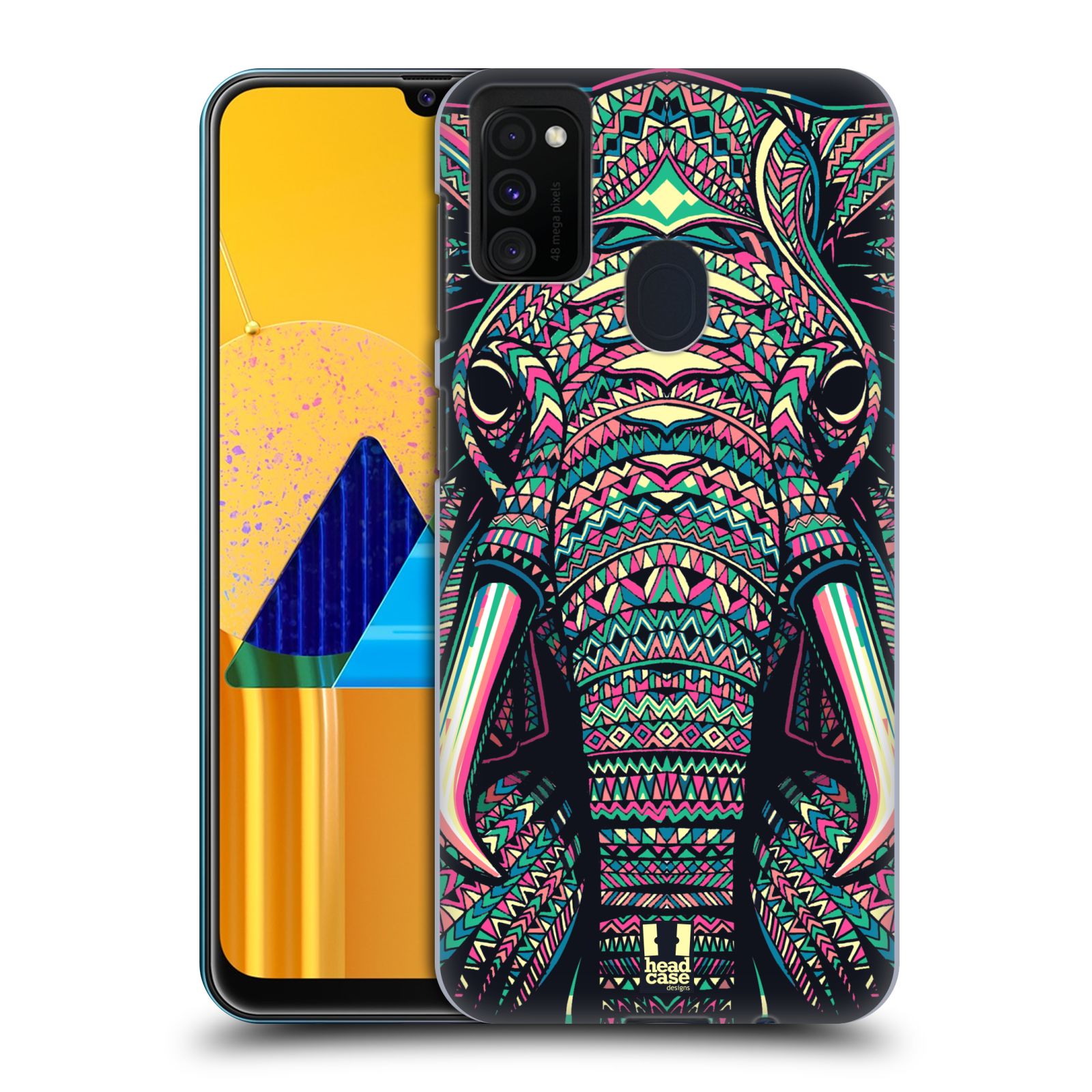Zadní kryt na mobil Samsung Galaxy M21 vzor Aztécký motiv zvíře 2 slon