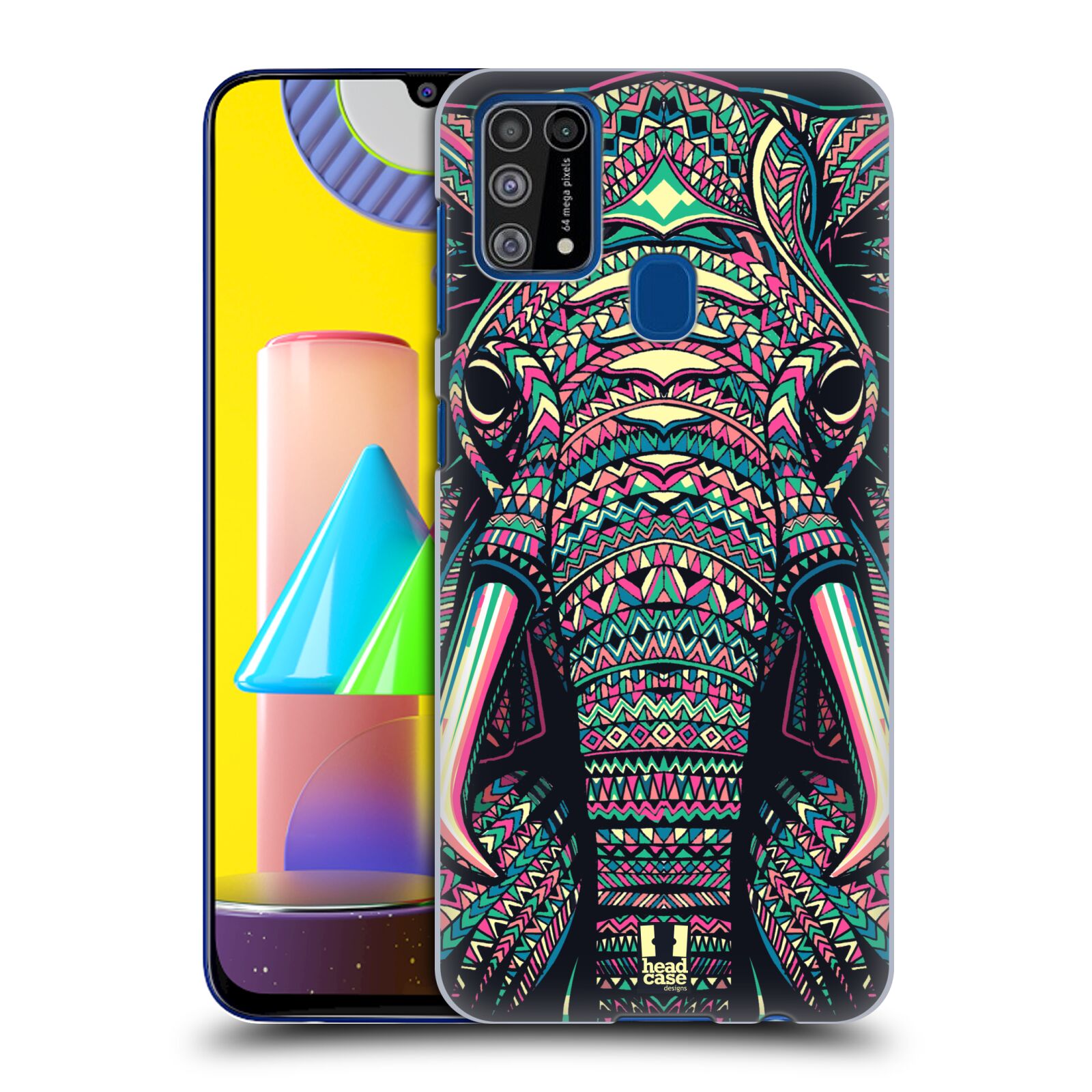 Plastový obal HEAD CASE na mobil Samsung Galaxy M31 vzor Aztécký motiv zvíře 2 slon