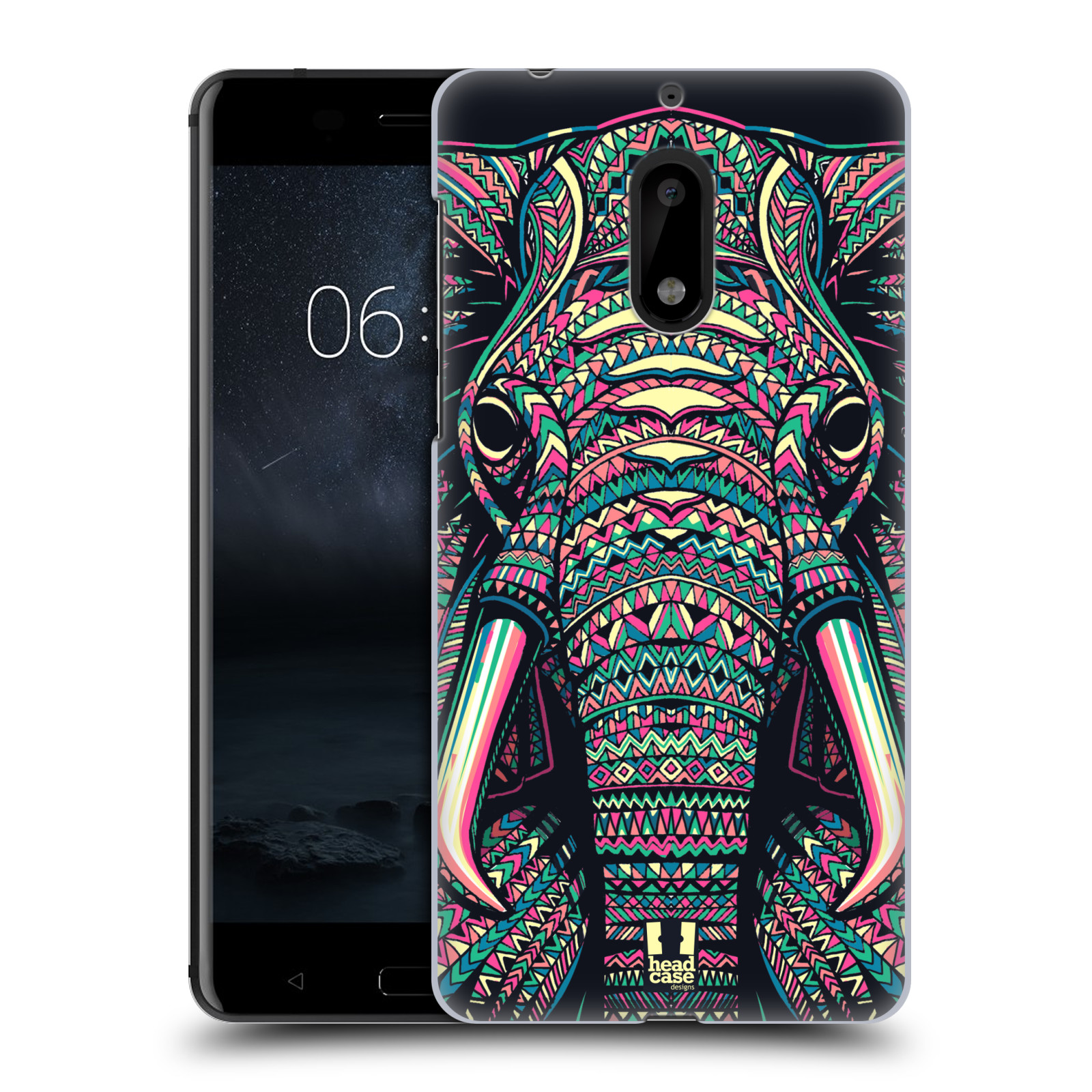 HEAD CASE plastový obal na mobil Nokia 6 vzor Aztécký motiv zvíře 2 slon