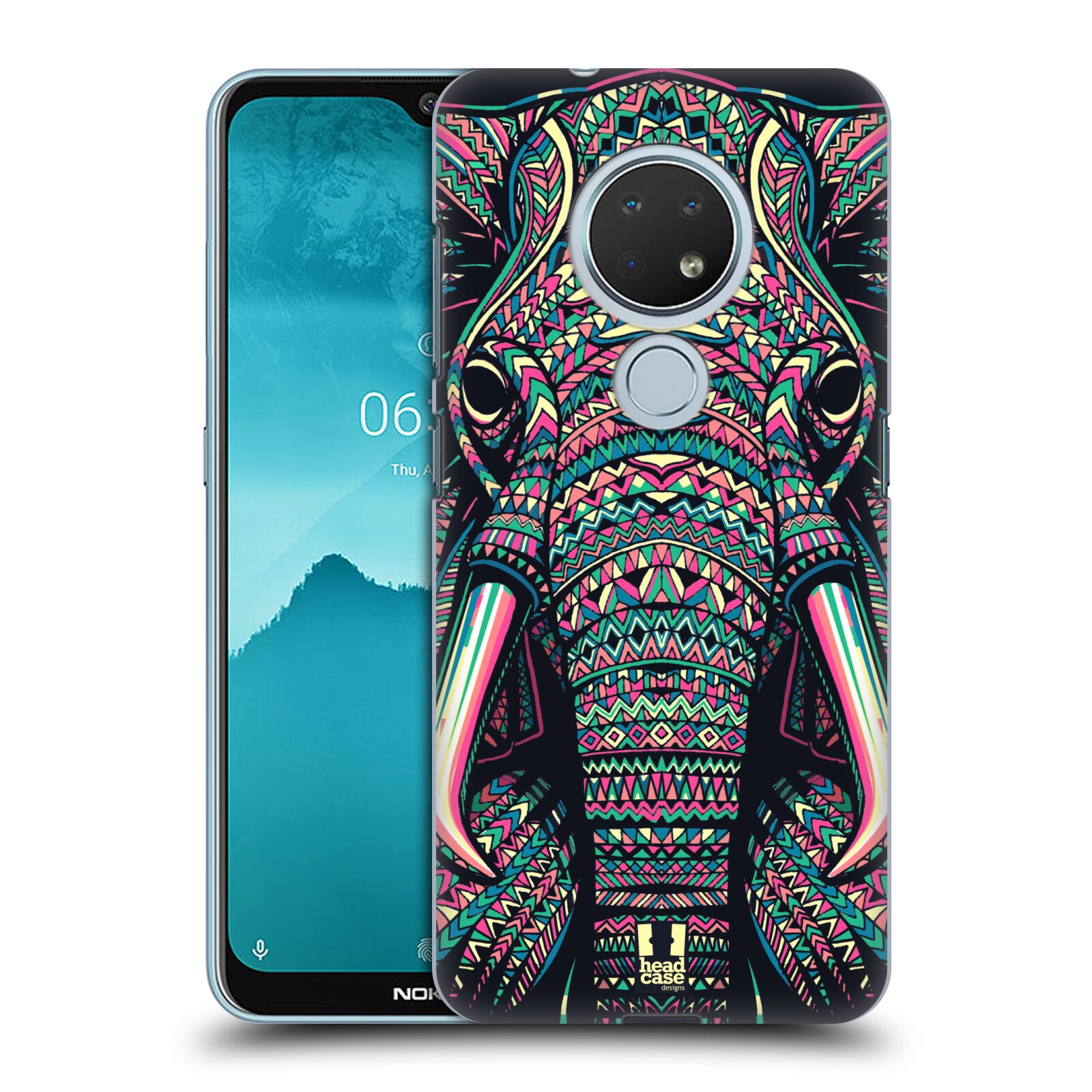 Pouzdro na mobil Nokia 6.2 - HEAD CASE - vzor Aztécký motiv zvíře 2 slon