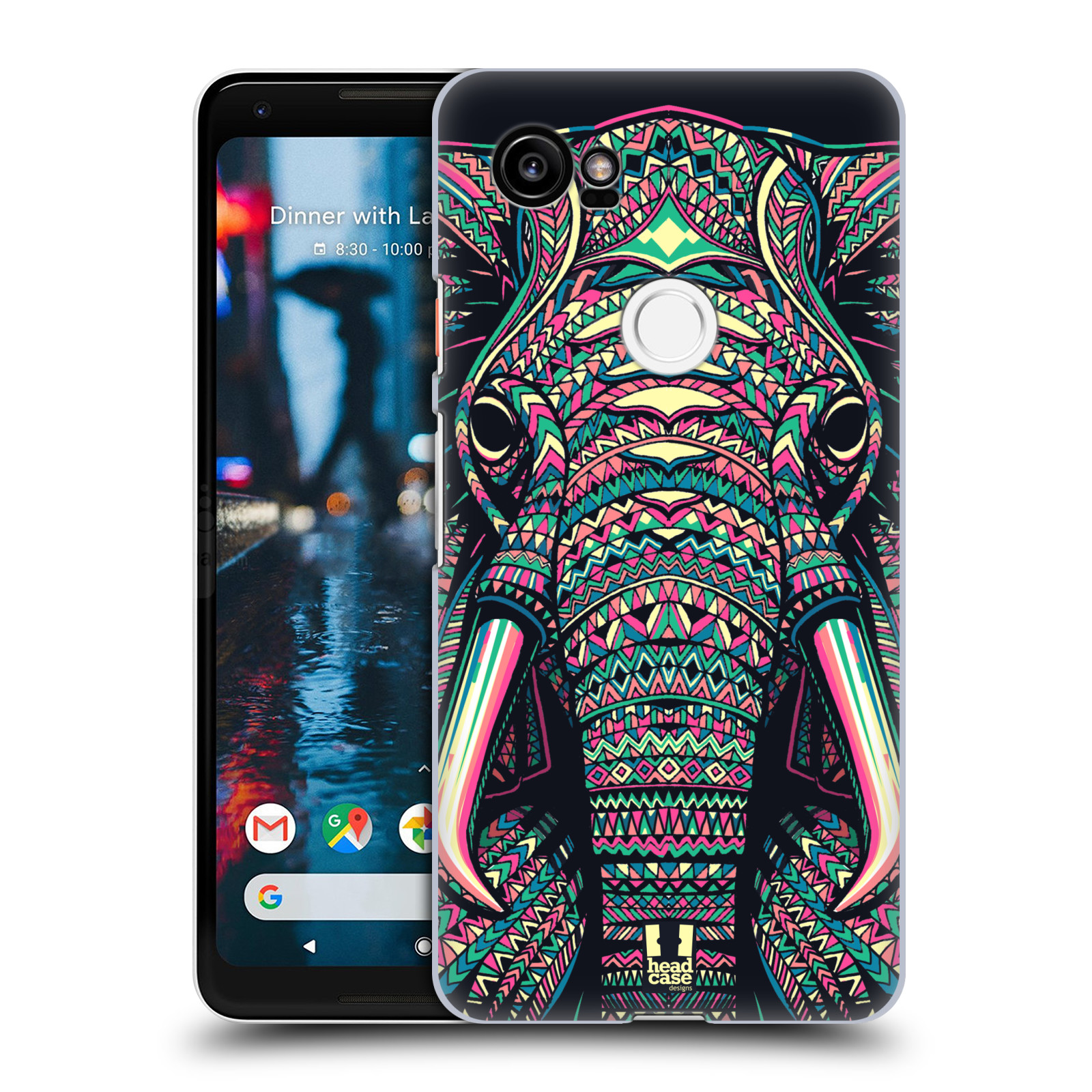 HEAD CASE plastový obal na mobil Google Pixel 2 XL vzor Aztécký motiv zvíře 2 slon