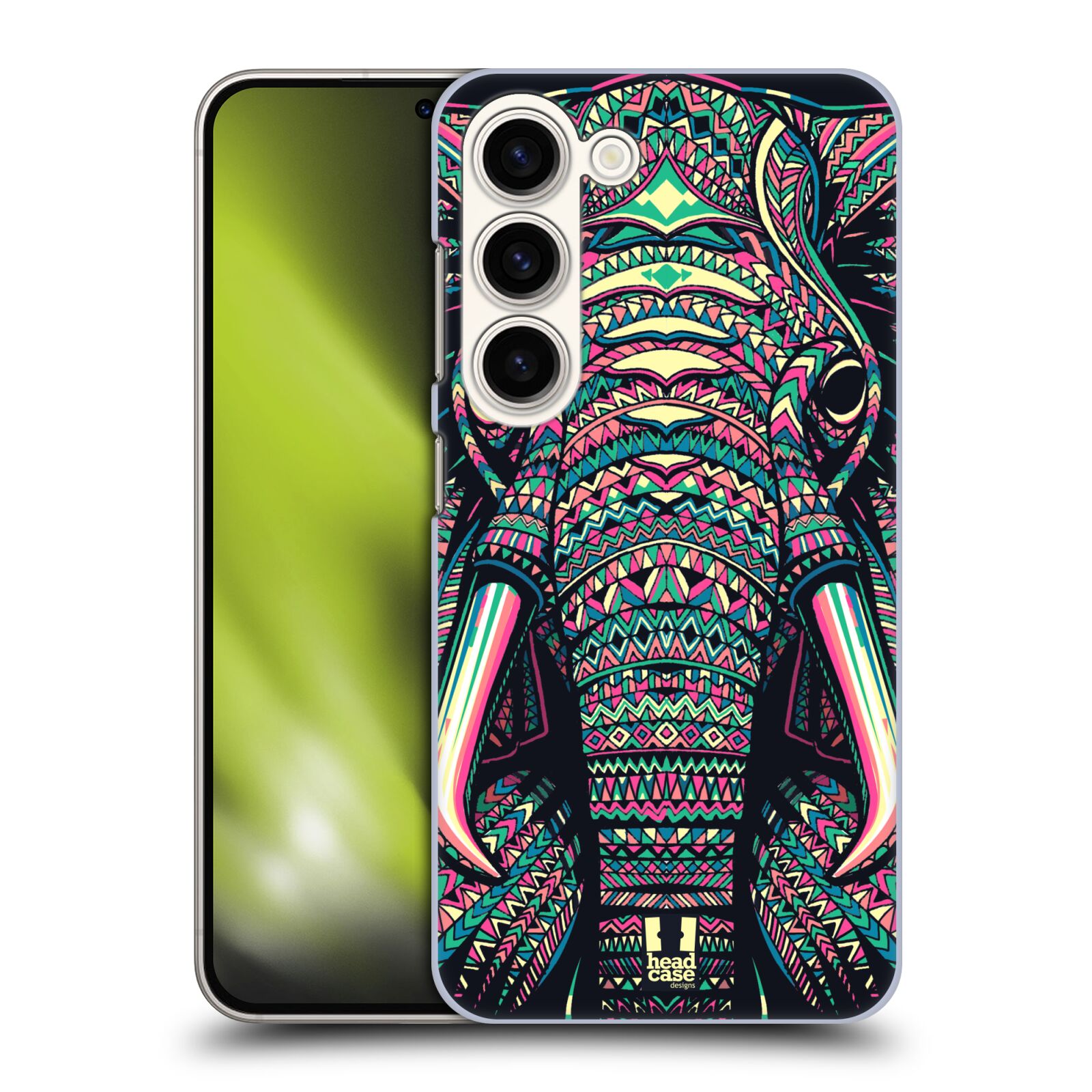 Plastový obal HEAD CASE na mobil Samsung Galaxy S23 vzor Aztécký motiv zvíře 2 slon