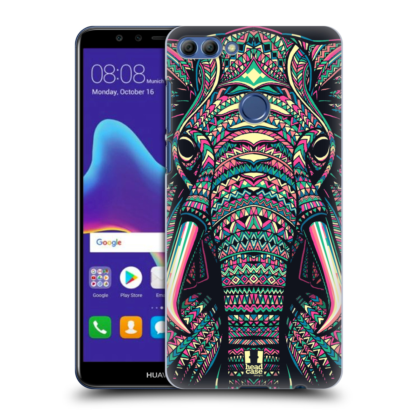 HEAD CASE plastový obal na mobil Huawei Y9 2018 vzor Aztécký motiv zvíře 2 slon