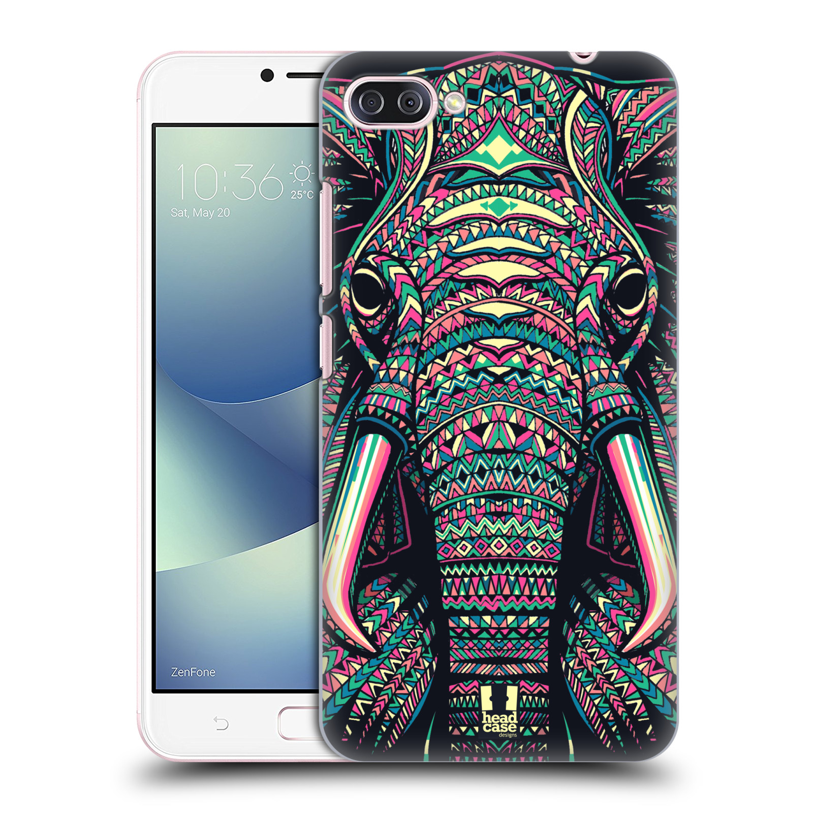 HEAD CASE plastový obal na mobil Asus Zenfone 4 MAX ZC554KL vzor Aztécký motiv zvíře 2 slon