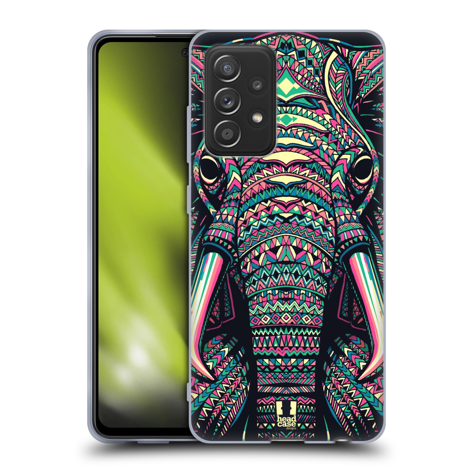 Plastový obal HEAD CASE na mobil Samsung Galaxy A52 / A52 5G / A52s 5G vzor Aztécký motiv zvíře 2 slon