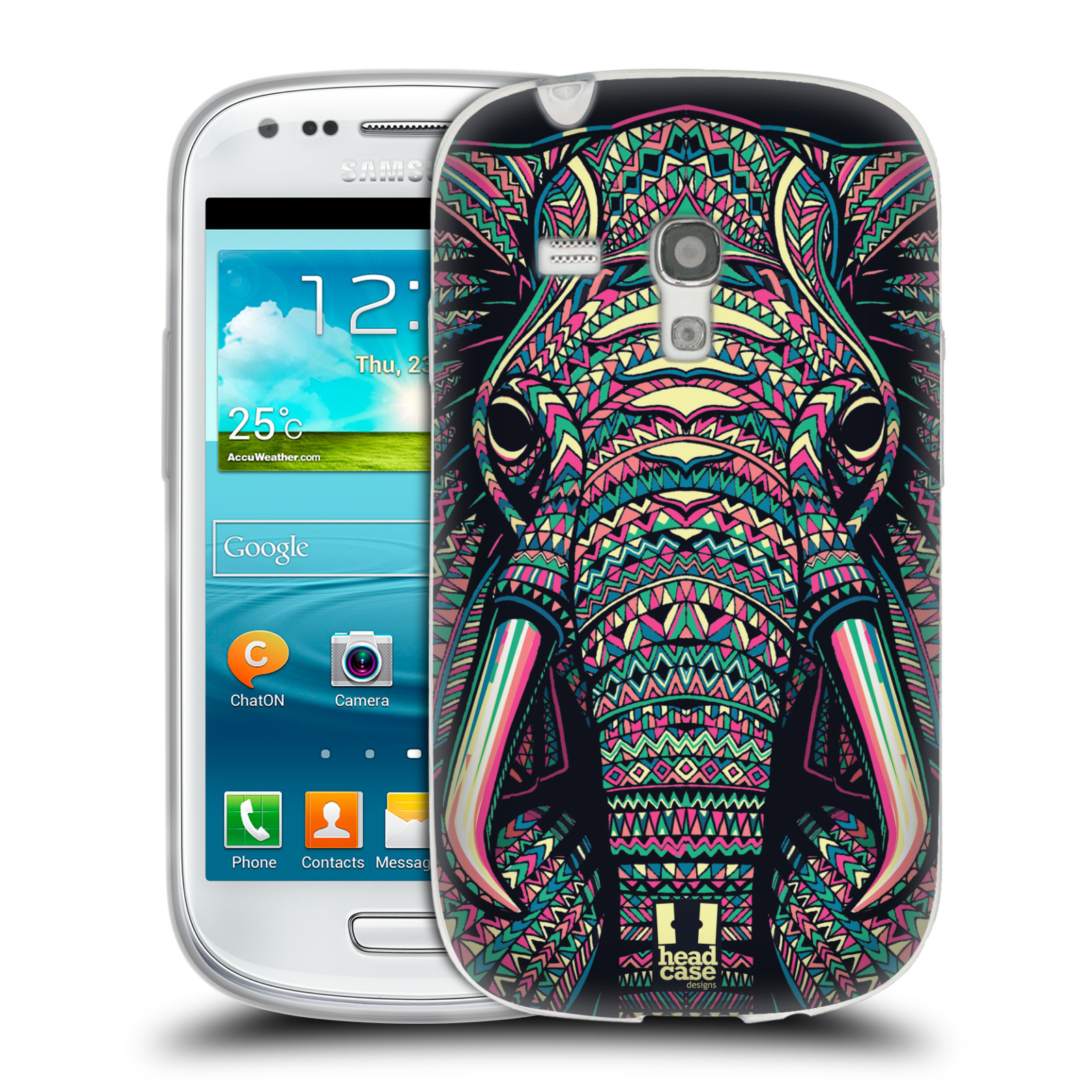 HEAD CASE silikonový obal na mobil Samsung Galaxy S3 MINI i8190 vzor Aztécký motiv zvíře 2 slon