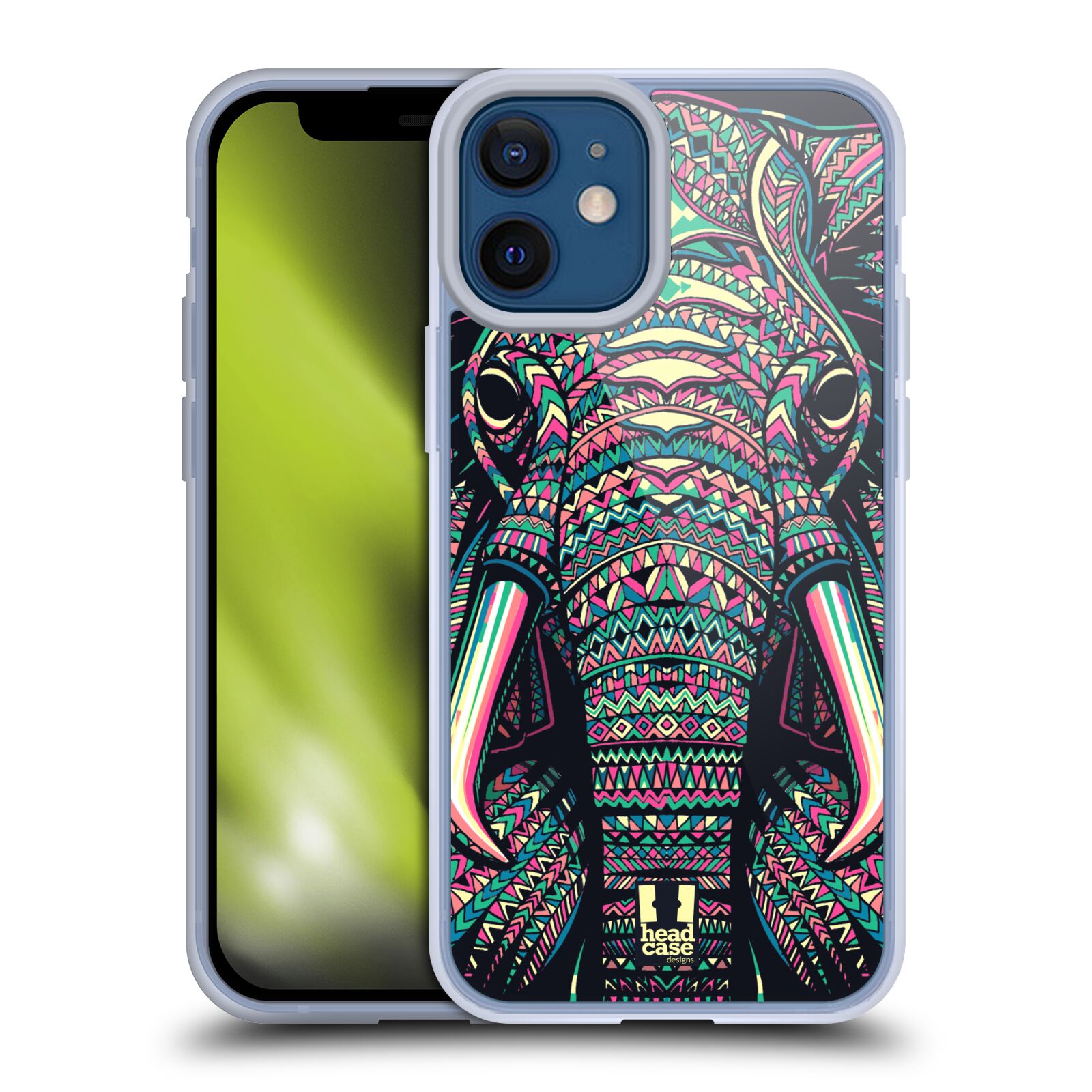 Plastový obal na mobil Apple Iphone 12 MINI vzor Aztécký motiv zvíře 2 slon