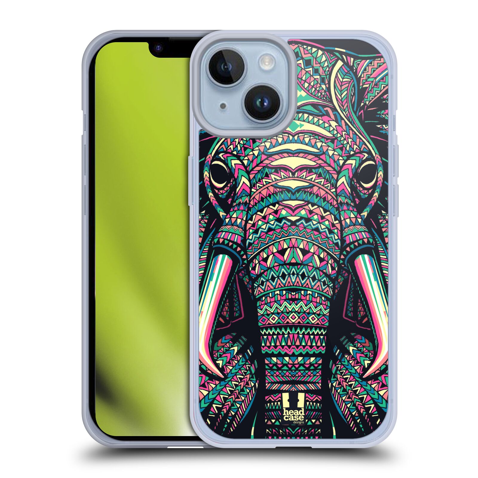 Plastový obal HEAD CASE na mobil Apple Iphone 14 vzor Aztécký motiv zvíře 2 slon