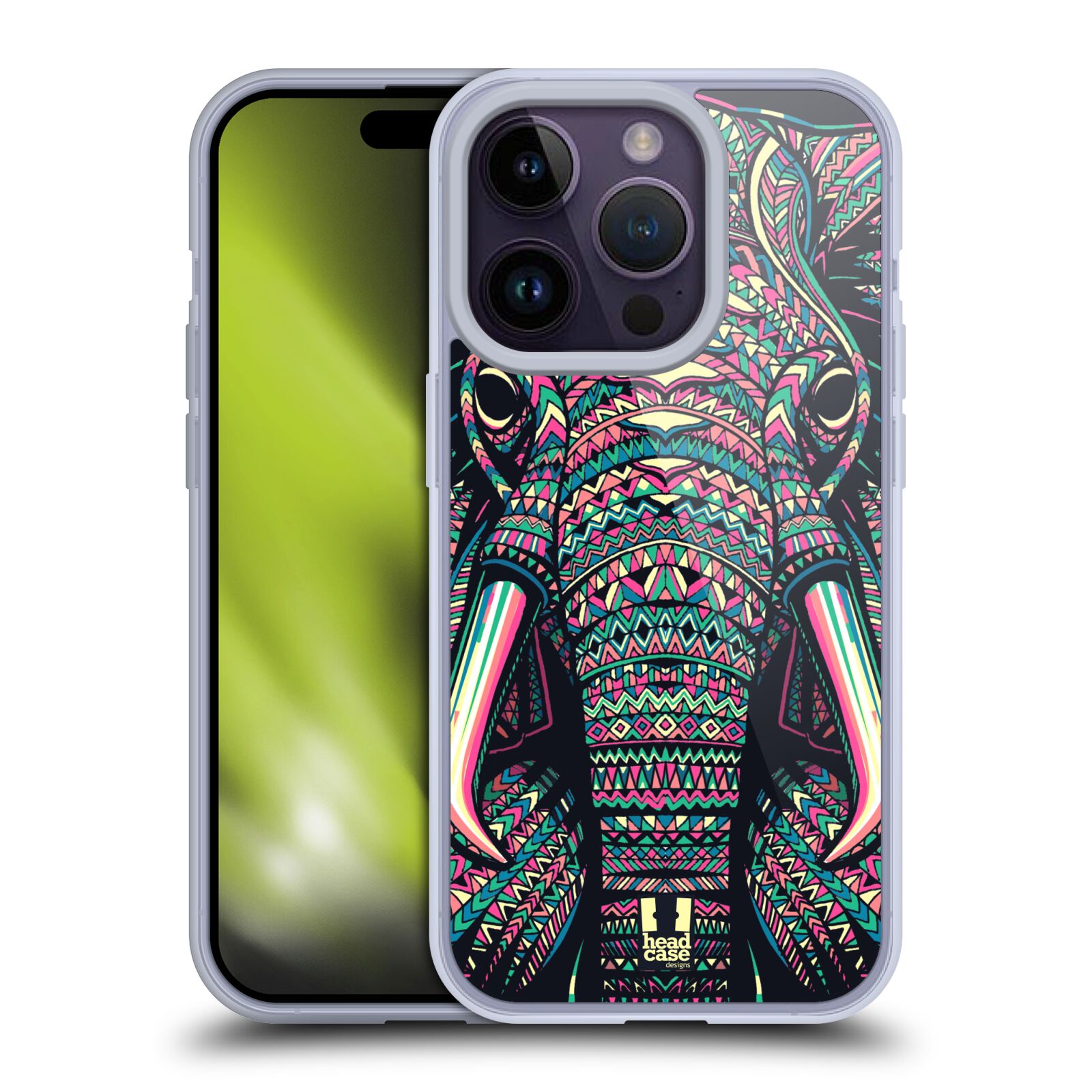 Plastový obal HEAD CASE na mobil Apple Iphone 14 PRO vzor Aztécký motiv zvíře 2 slon