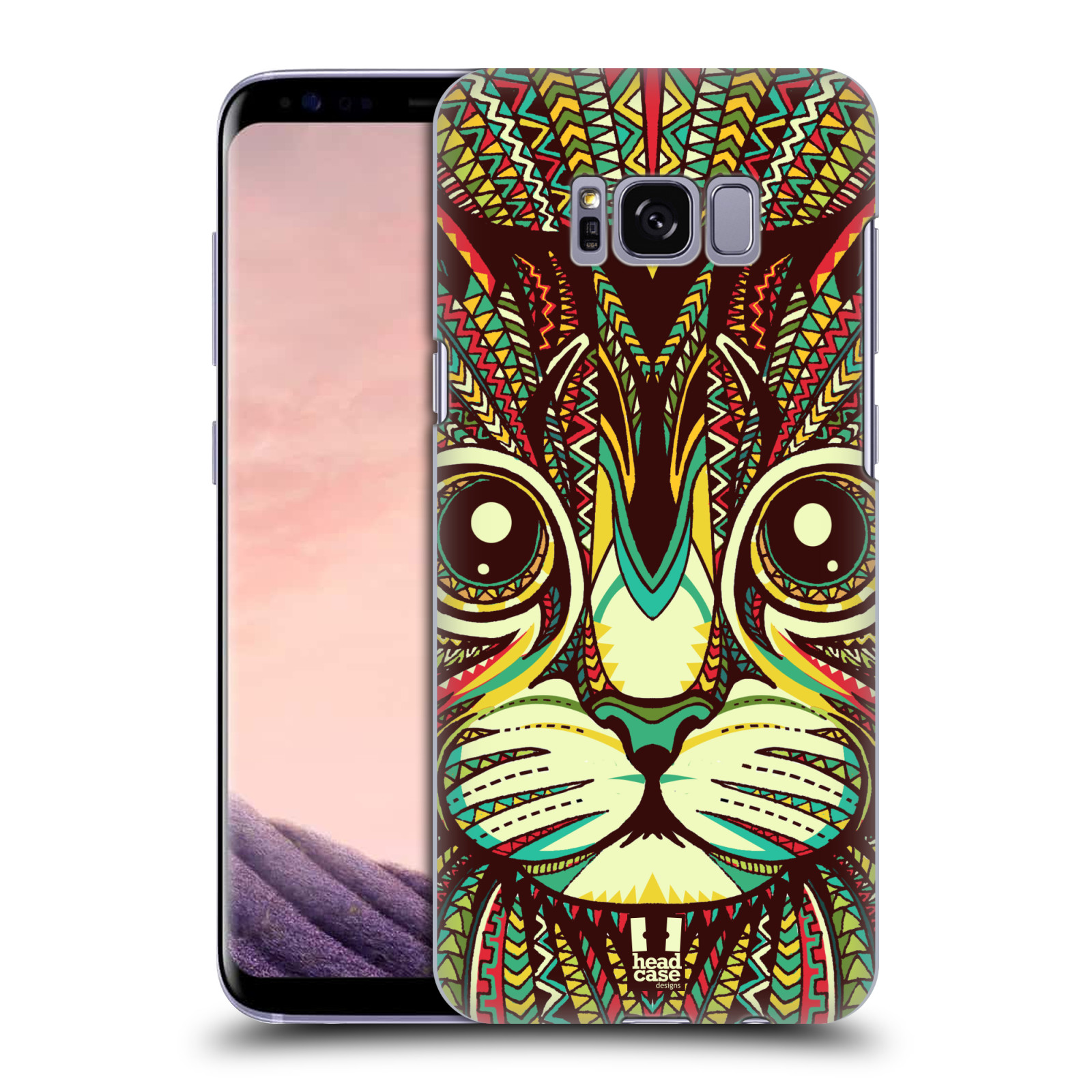 HEAD CASE plastový obal na mobil Samsung Galaxy S8 vzor Aztécký motiv zvíře 2 kotě