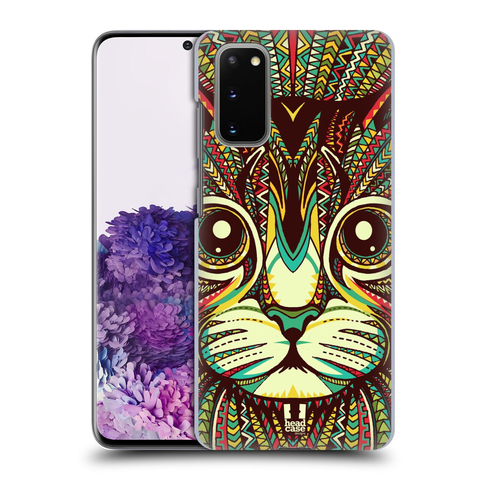 Pouzdro na mobil Samsung Galaxy S20 - HEAD CASE - vzor Aztécký motiv zvíře 2 kotě