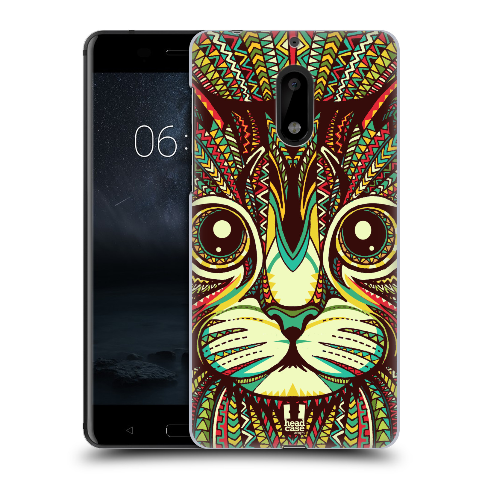 HEAD CASE plastový obal na mobil Nokia 6 vzor Aztécký motiv zvíře 2 kotě
