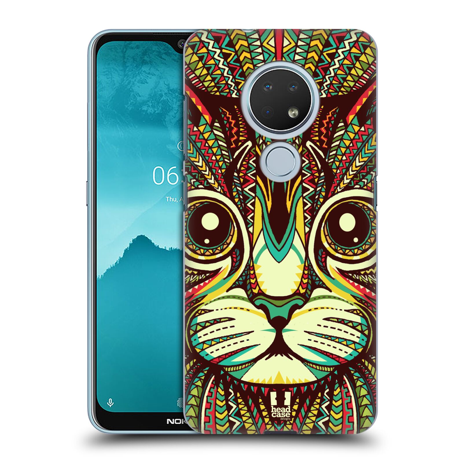 Pouzdro na mobil Nokia 6.2 - HEAD CASE - vzor Aztécký motiv zvíře 2 kotě
