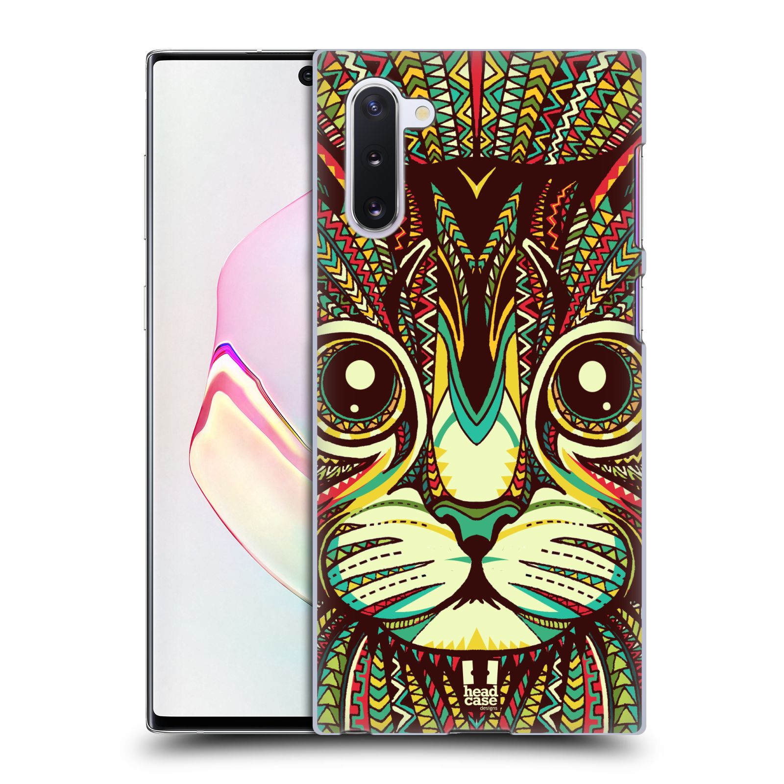 Pouzdro na mobil Samsung Galaxy Note 10 - HEAD CASE - vzor Aztécký motiv zvíře 2 kotě