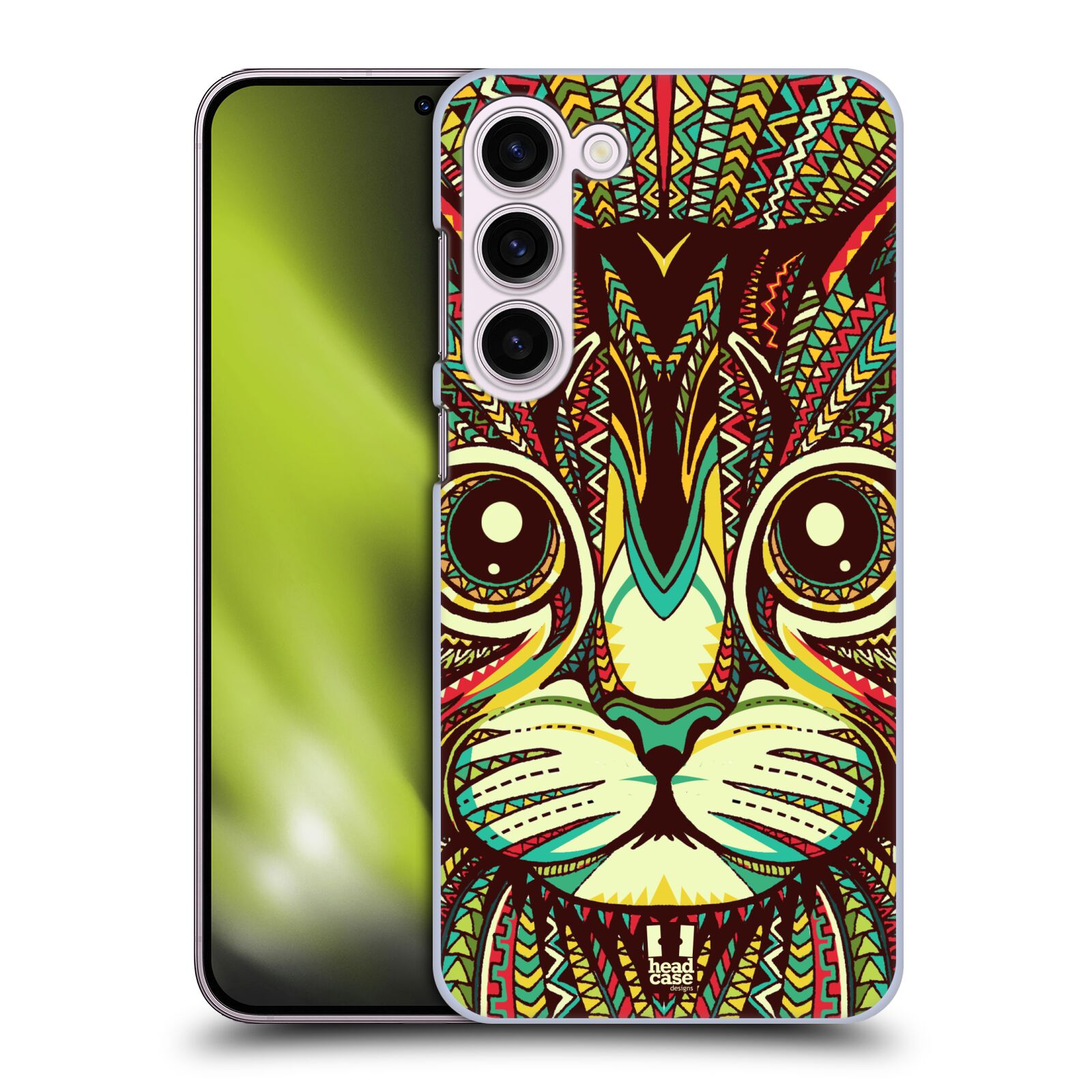 Plastový obal HEAD CASE na mobil Samsung Galaxy S23+ vzor Aztécký motiv zvíře 2 kotě