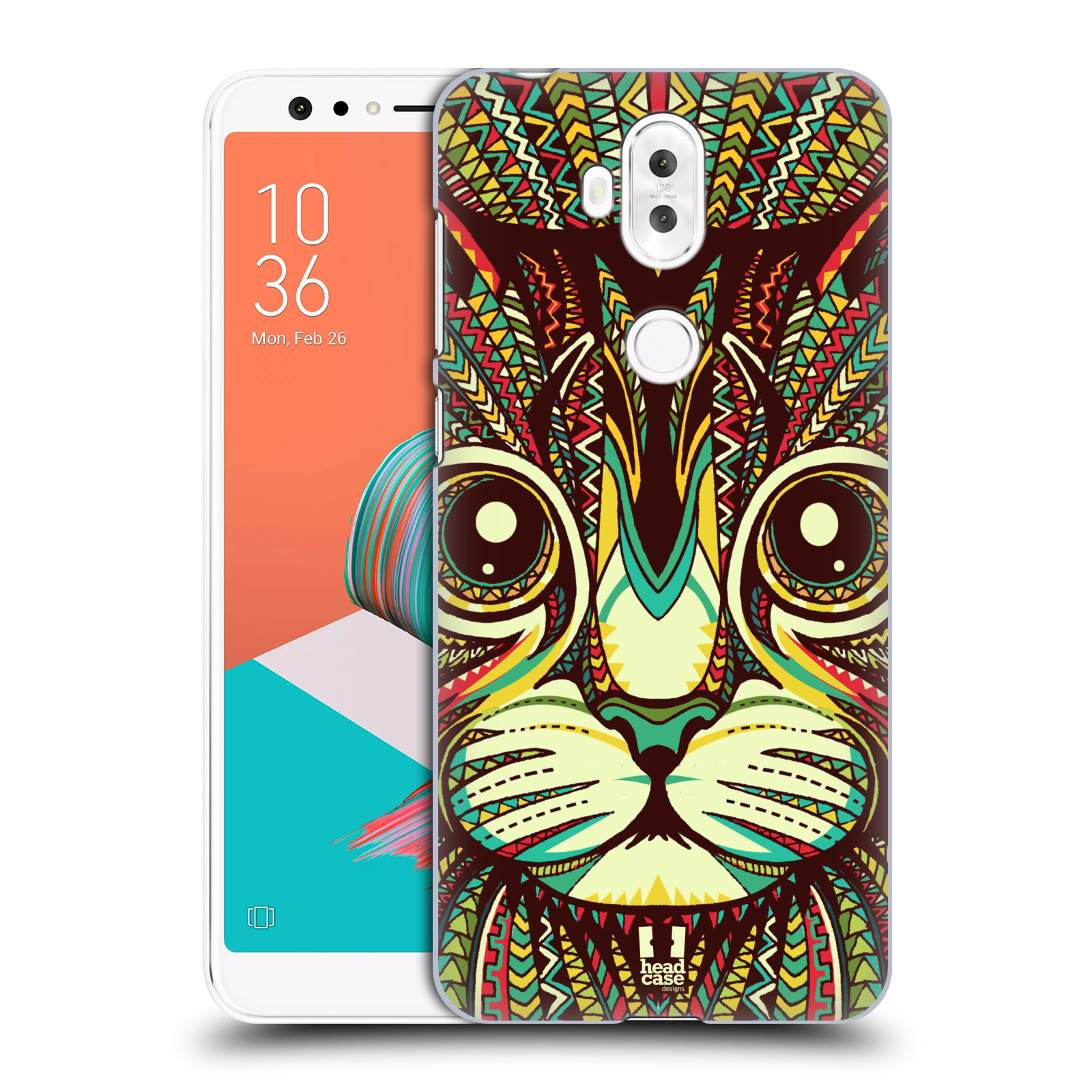 HEAD CASE plastový obal na mobil Asus Zenfone 5 LITE ZC600KL vzor Aztécký motiv zvíře 2 kotě