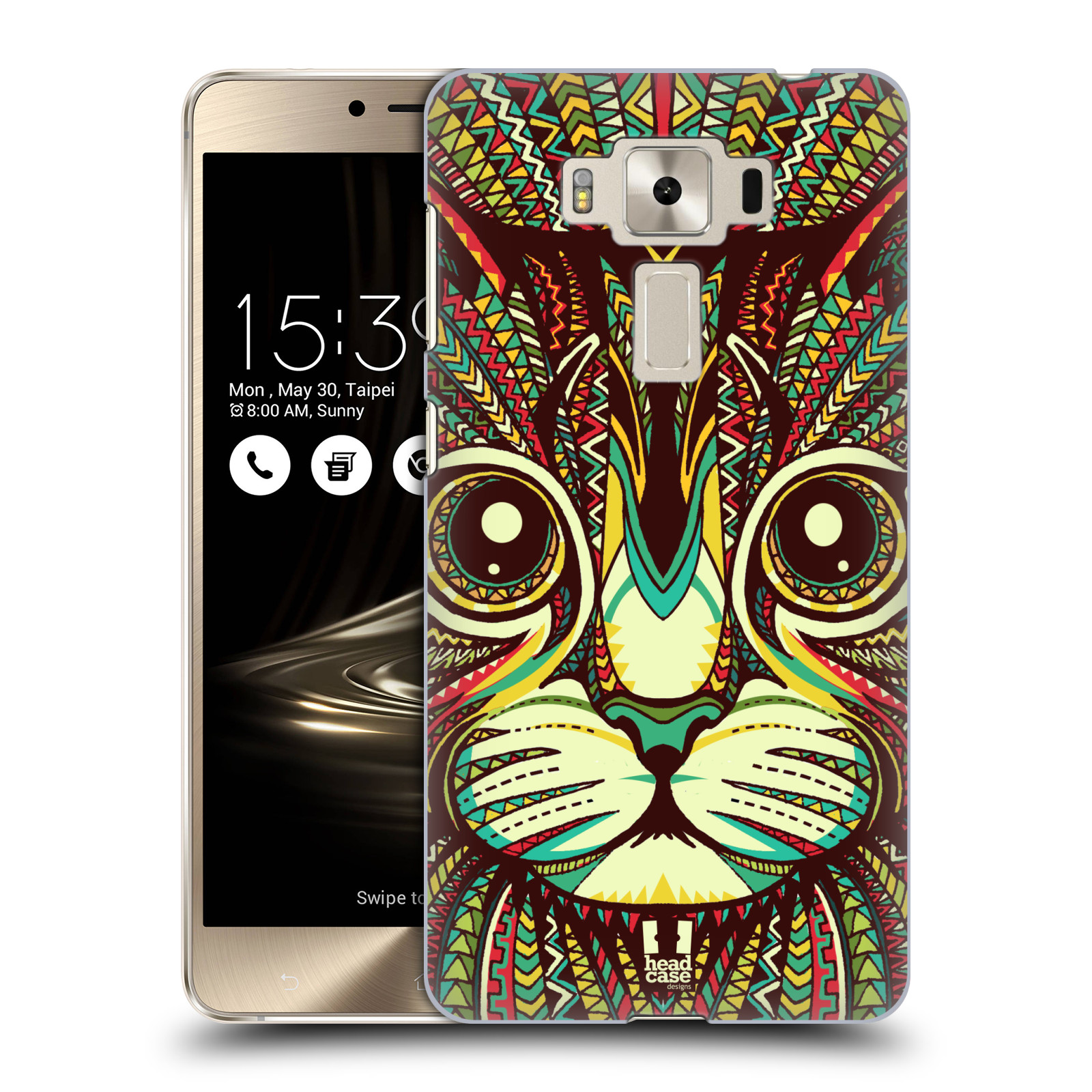 HEAD CASE plastový obal na mobil Asus Zenfone 3 DELUXE ZS550KL vzor Aztécký motiv zvíře 2 kotě