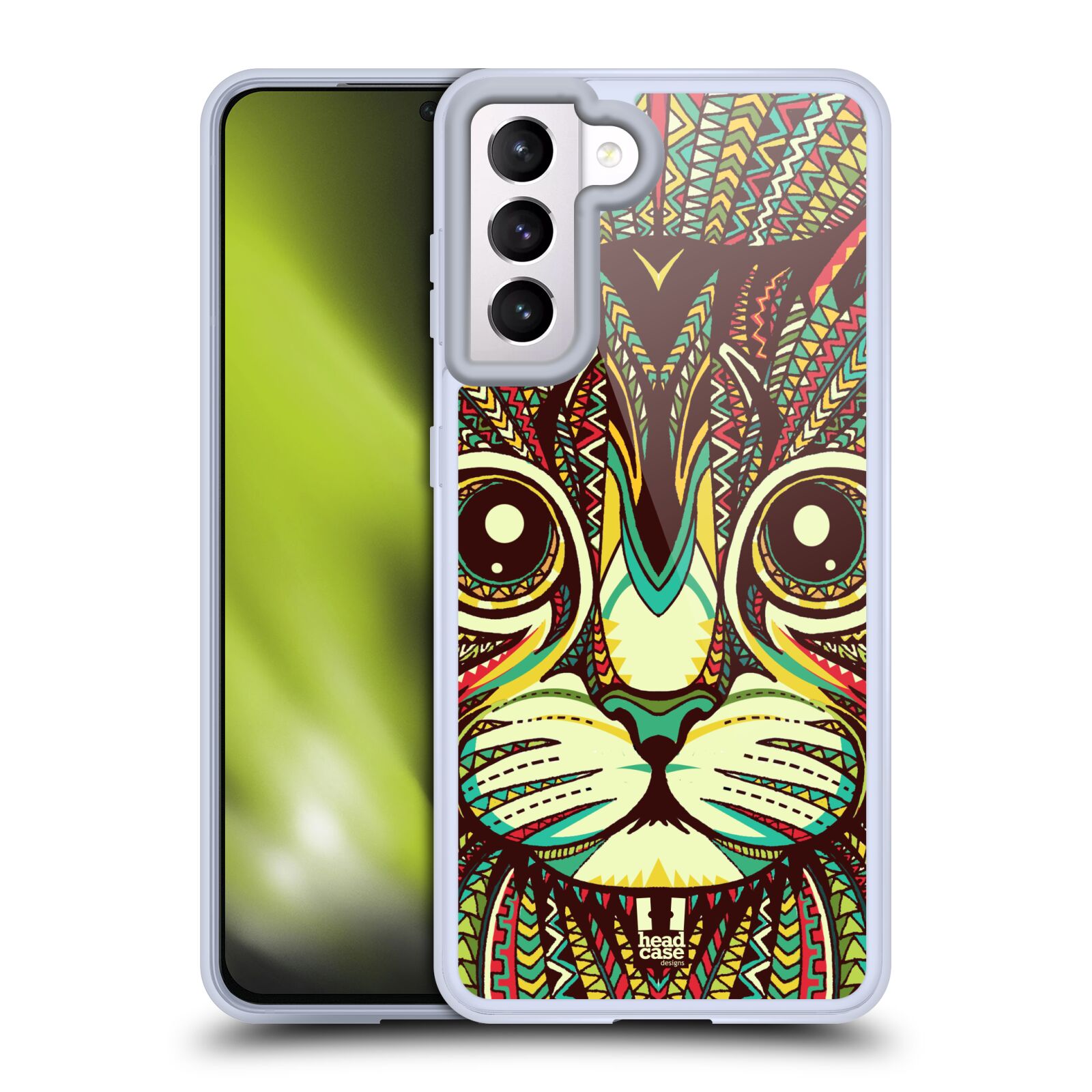 Plastový obal HEAD CASE na mobil Samsung Galaxy S21 5G vzor Aztécký motiv zvíře 2 kotě