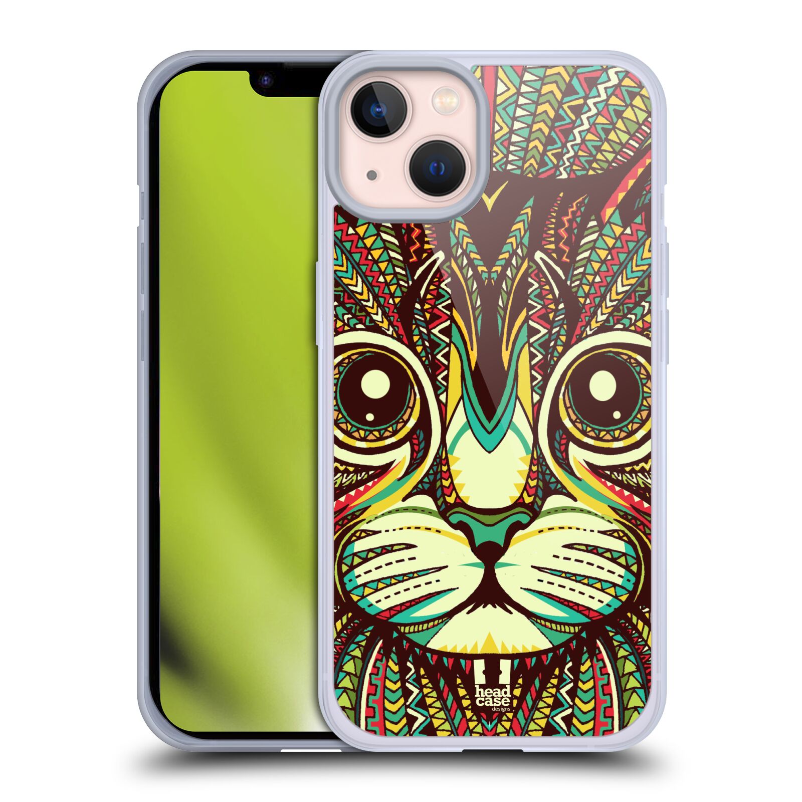 Plastový obal HEAD CASE na mobil Apple Iphone 13 vzor Aztécký motiv zvíře 2 kotě