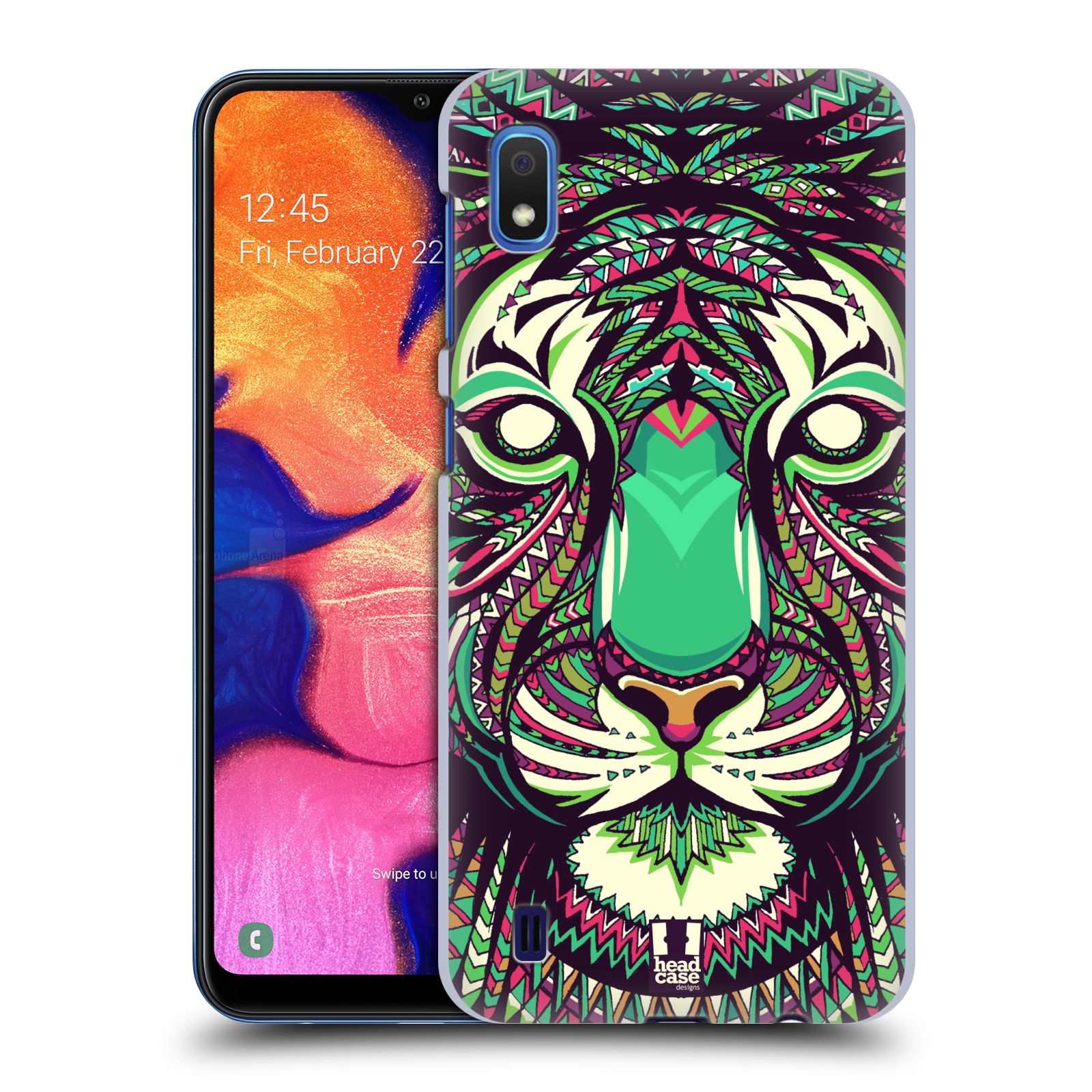 Pouzdro na mobil Samsung Galaxy A10 - HEAD CASE - vzor Aztécký motiv zvíře 2 tygr