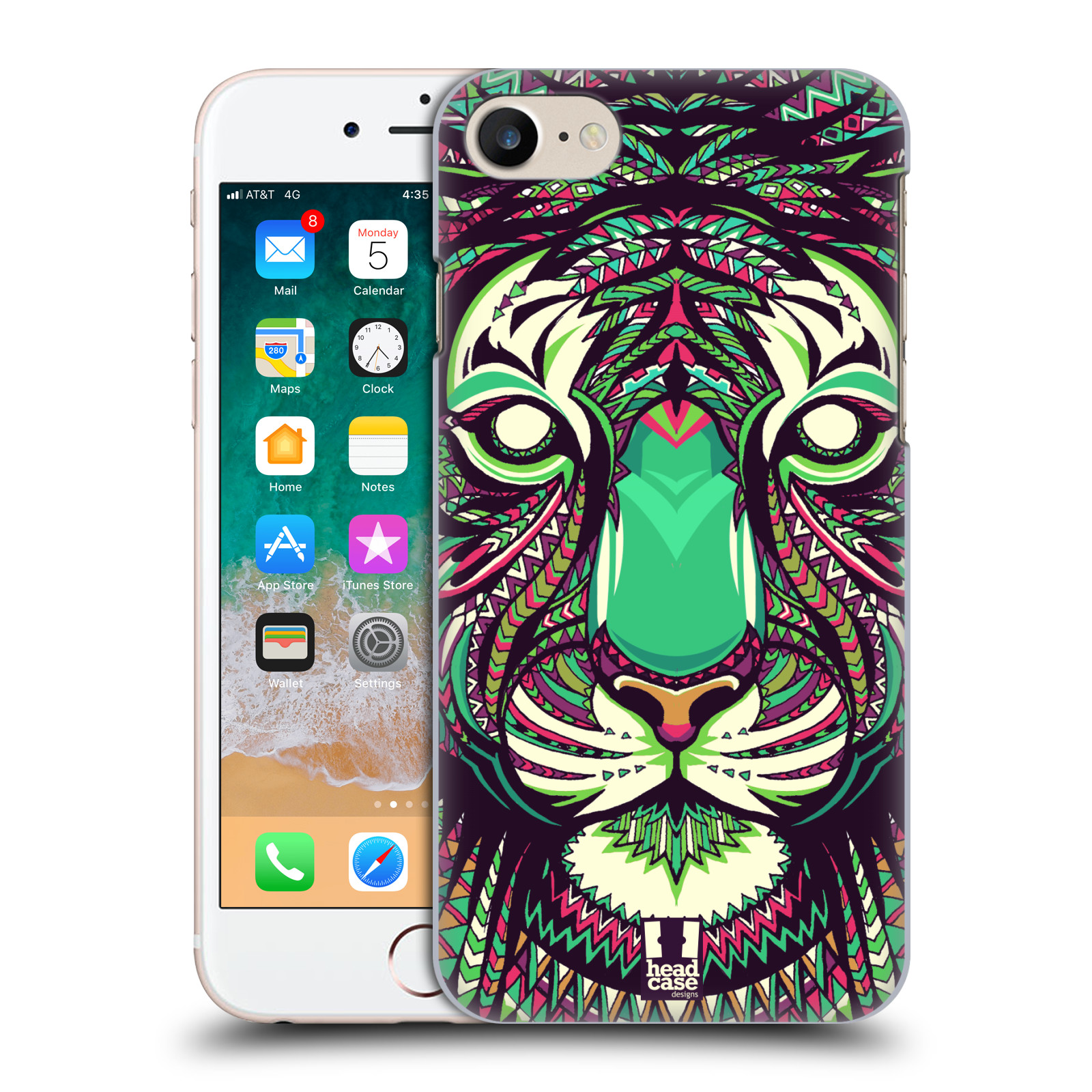 HEAD CASE plastový obal na mobil Apple Iphone 7 vzor Aztécký motiv zvíře 2 tygr