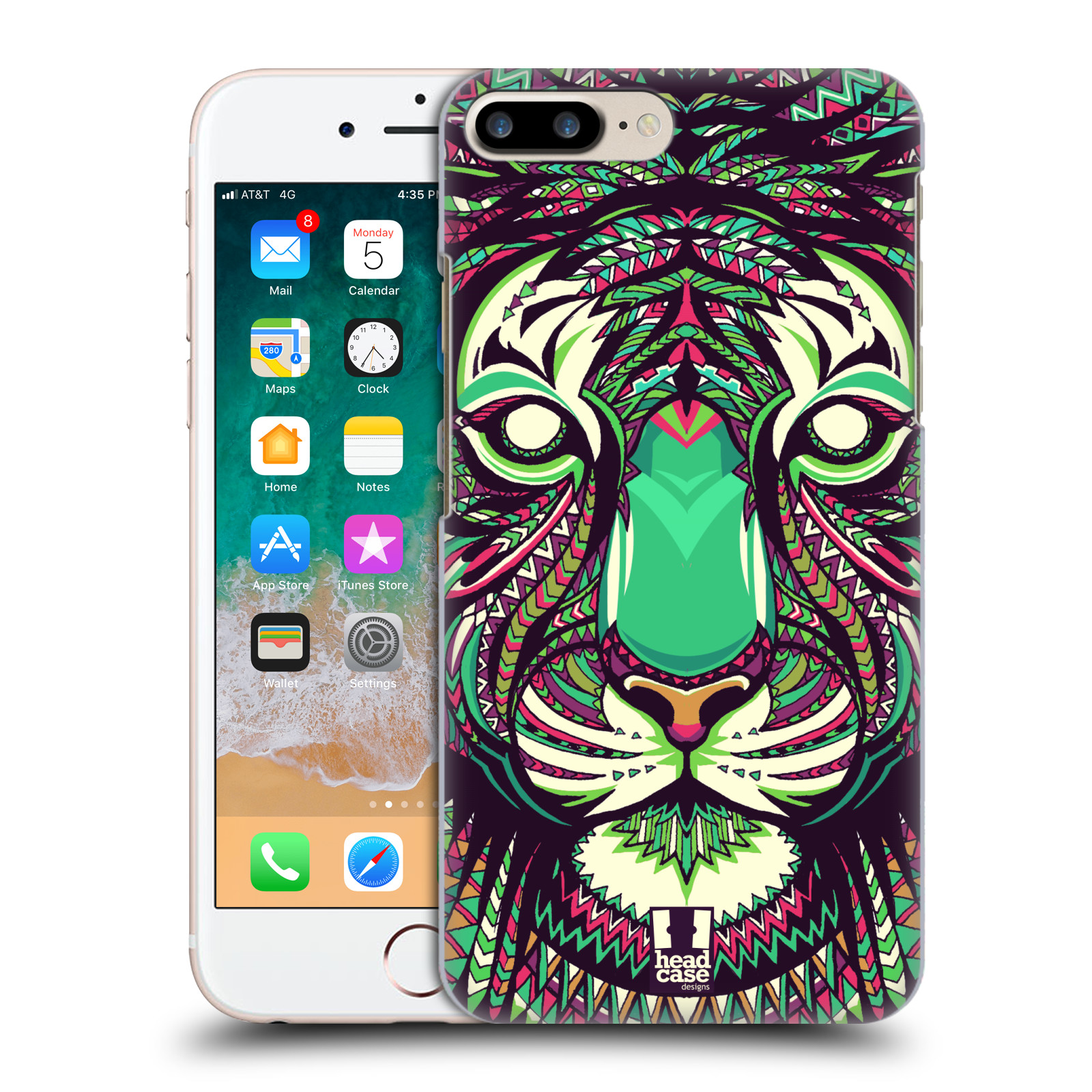 HEAD CASE plastový obal na mobil Apple Iphone 7 PLUS vzor Aztécký motiv zvíře 2 tygr