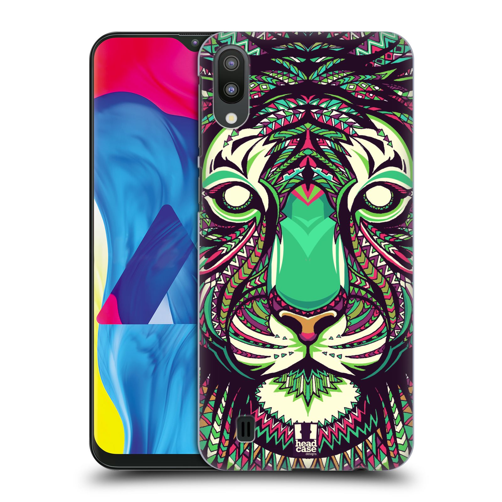 Plastový obal HEAD CASE na mobil Samsung Galaxy M10 vzor Aztécký motiv zvíře 2 tygr