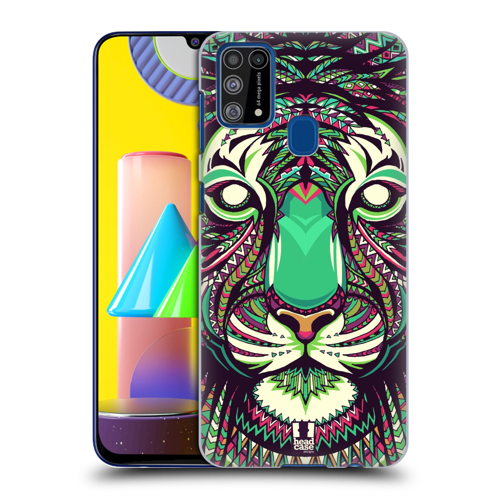 Plastový obal HEAD CASE na mobil Samsung Galaxy M31 vzor Aztécký motiv zvíře 2 tygr