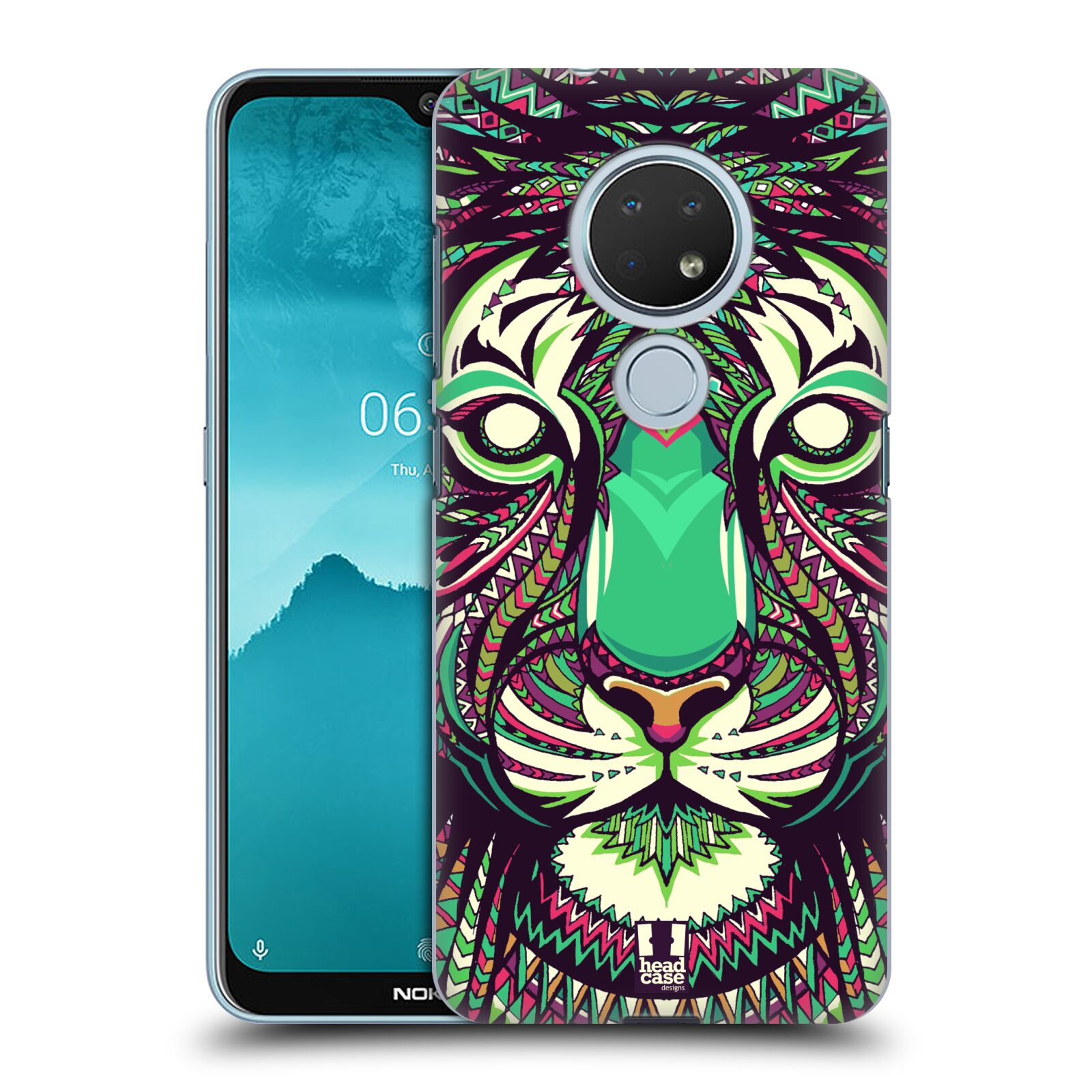 Pouzdro na mobil Nokia 6.2 - HEAD CASE - vzor Aztécký motiv zvíře 2 tygr