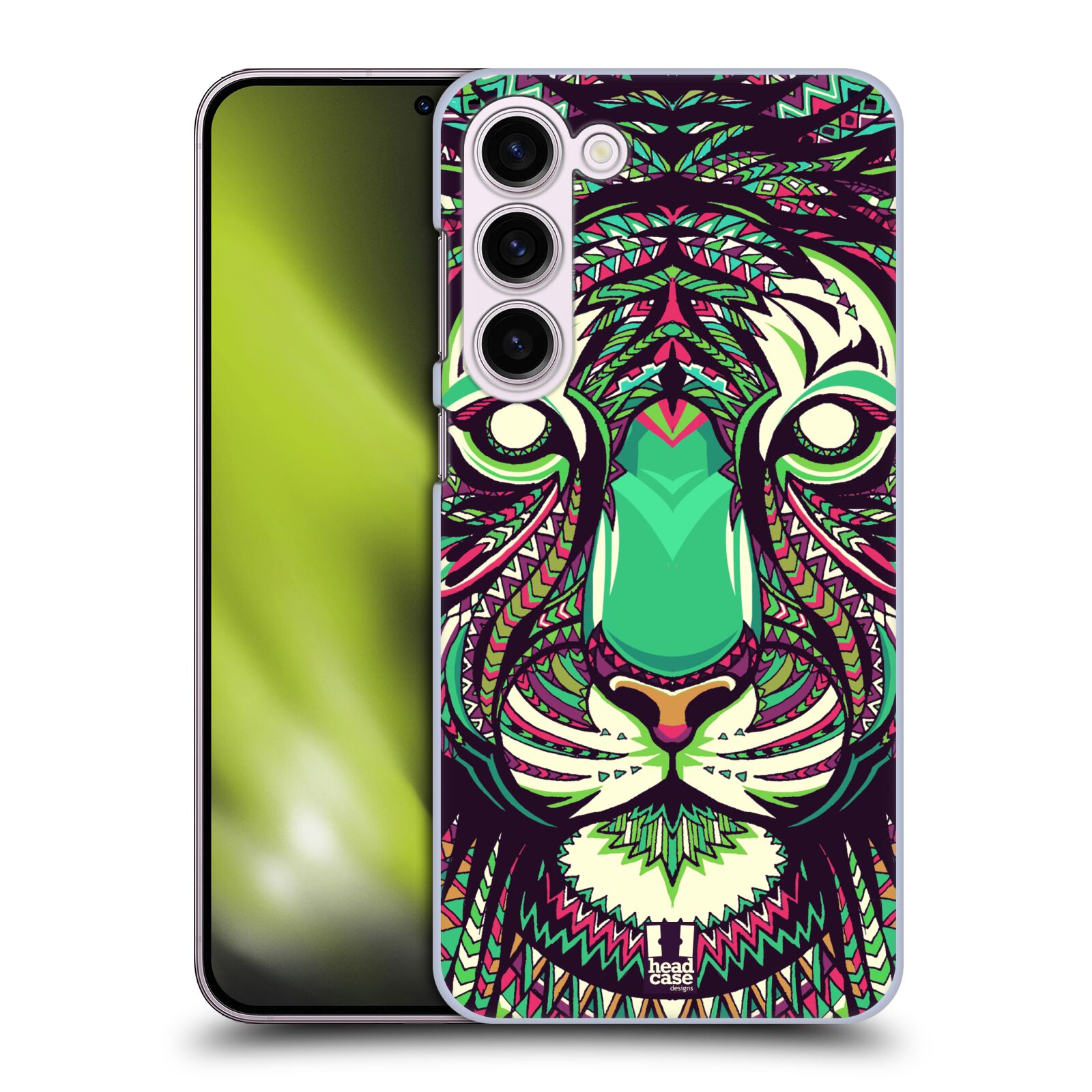 Plastový obal HEAD CASE na mobil Samsung Galaxy S23+ vzor Aztécký motiv zvíře 2 tygr