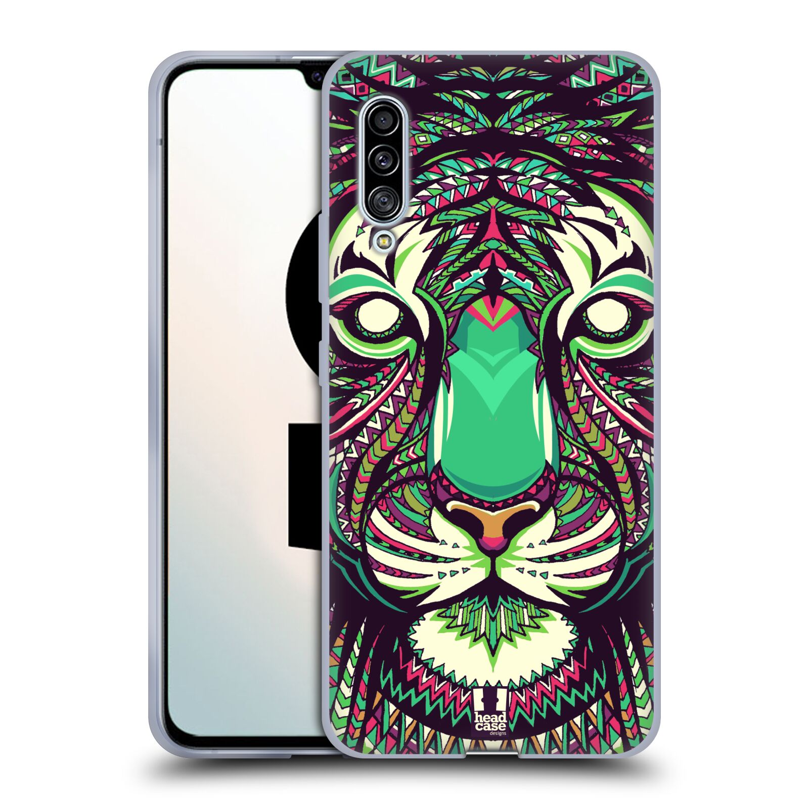 Plastový obal HEAD CASE na mobil Samsung Galaxy A90 5G vzor Aztécký motiv zvíře 2 tygr