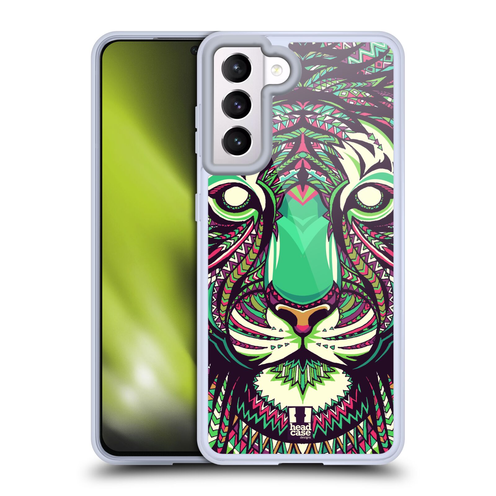 Plastový obal HEAD CASE na mobil Samsung Galaxy S21 5G vzor Aztécký motiv zvíře 2 tygr