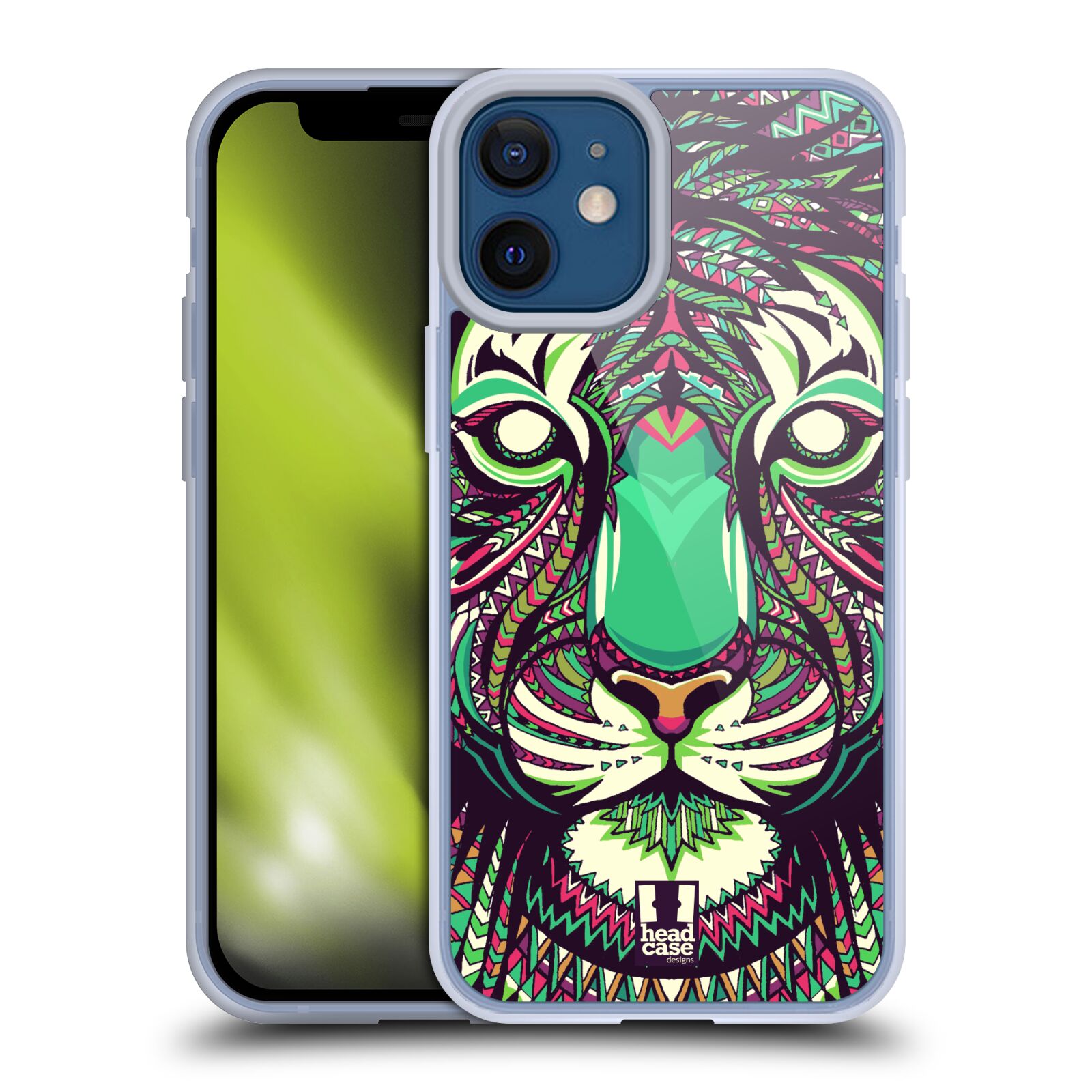 Plastový obal na mobil Apple Iphone 12 MINI vzor Aztécký motiv zvíře 2 tygr