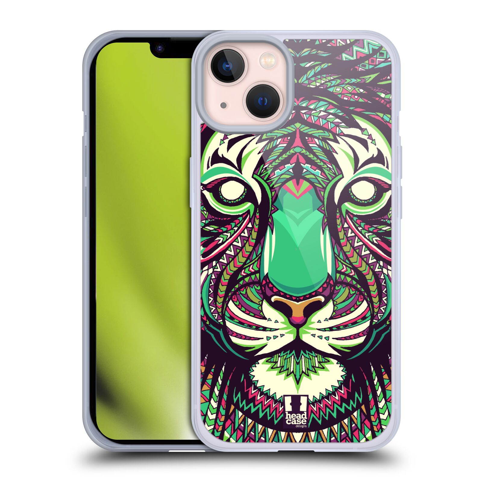 Plastový obal HEAD CASE na mobil Apple Iphone 13 vzor Aztécký motiv zvíře 2 tygr