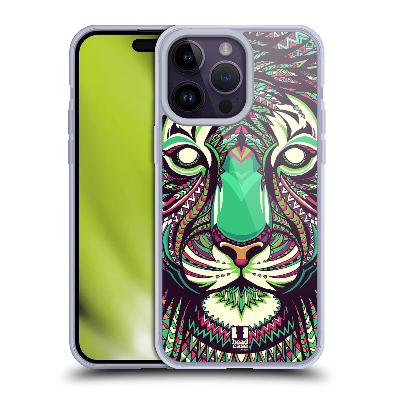 Plastový obal HEAD CASE na mobil Apple Iphone 14 PRO MAX vzor Aztécký motiv zvíře 2 tygr