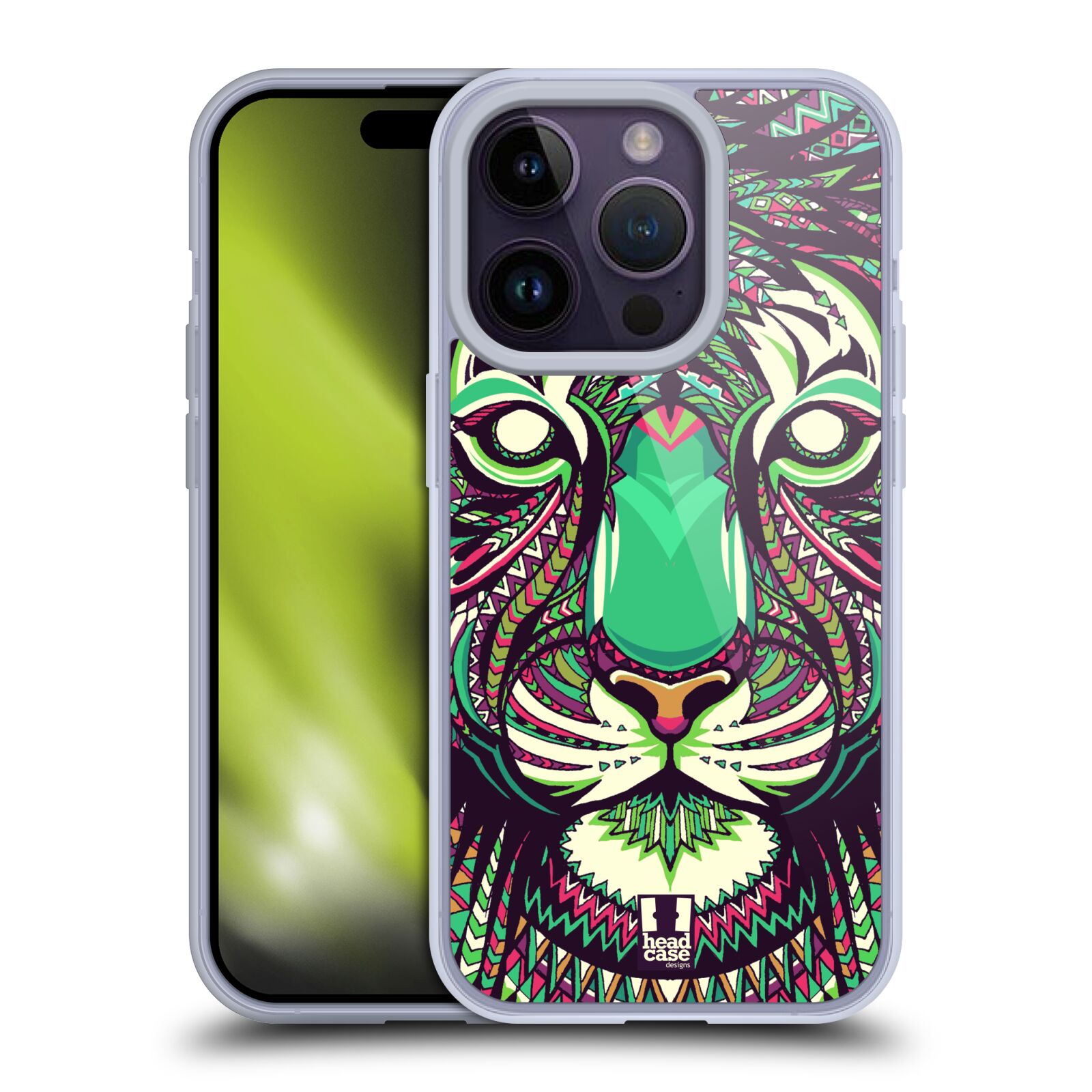 Plastový obal HEAD CASE na mobil Apple Iphone 14 PRO vzor Aztécký motiv zvíře 2 tygr