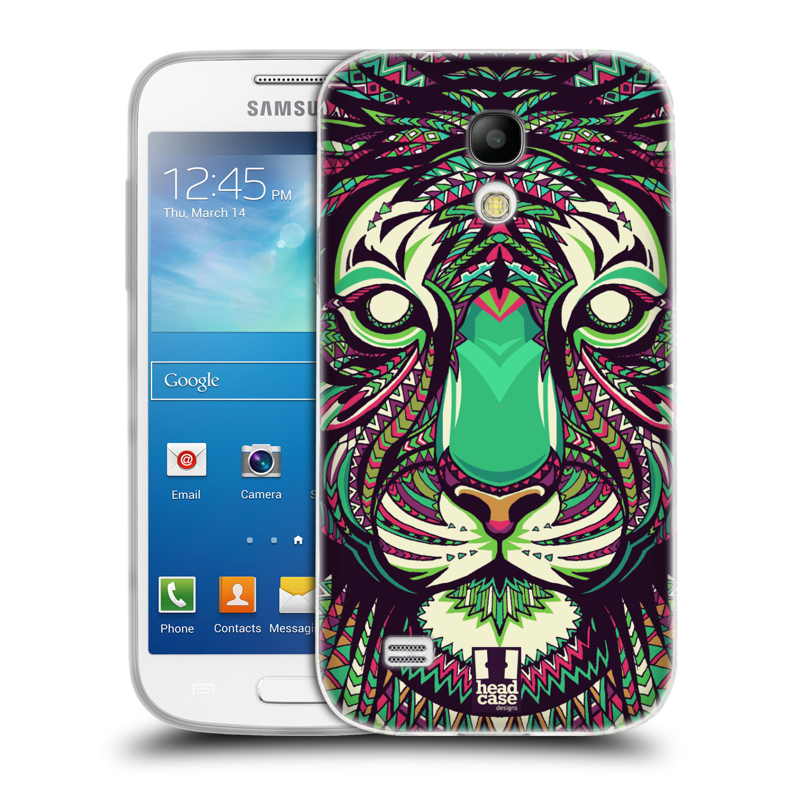 HEAD CASE silikonový obal na mobil Samsung Galaxy S4 MINI vzor Aztécký motiv zvíře 2 tygr