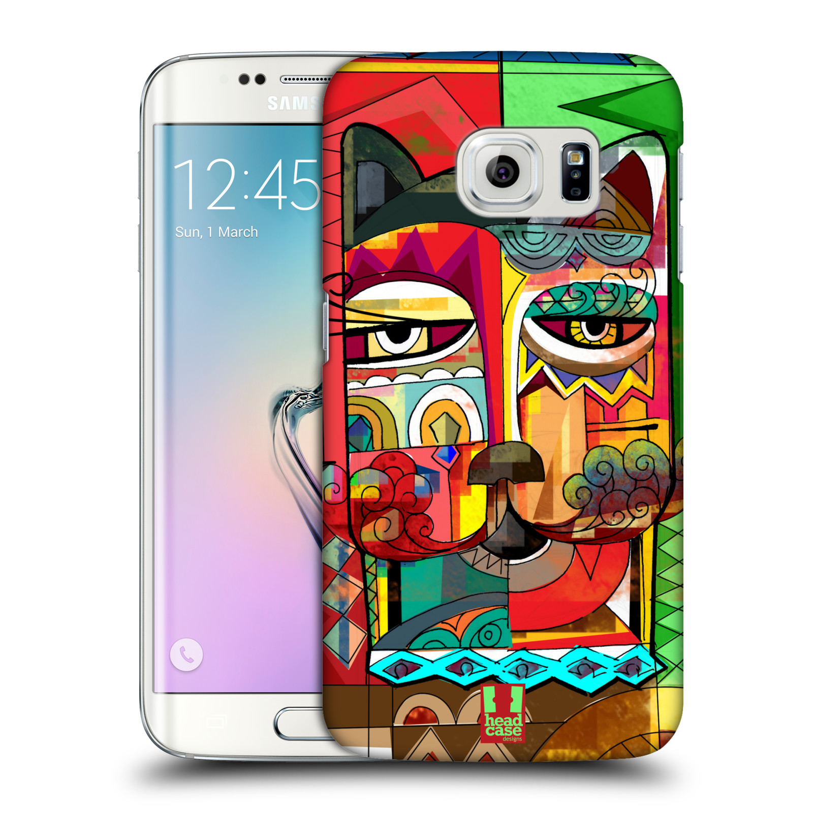 HEAD CASE plastový obal na mobil SAMSUNG Galaxy S6 EDGE (G9250, G925, G925F) vzor Aztécký vzor abstrakce kočka SPHYNX
