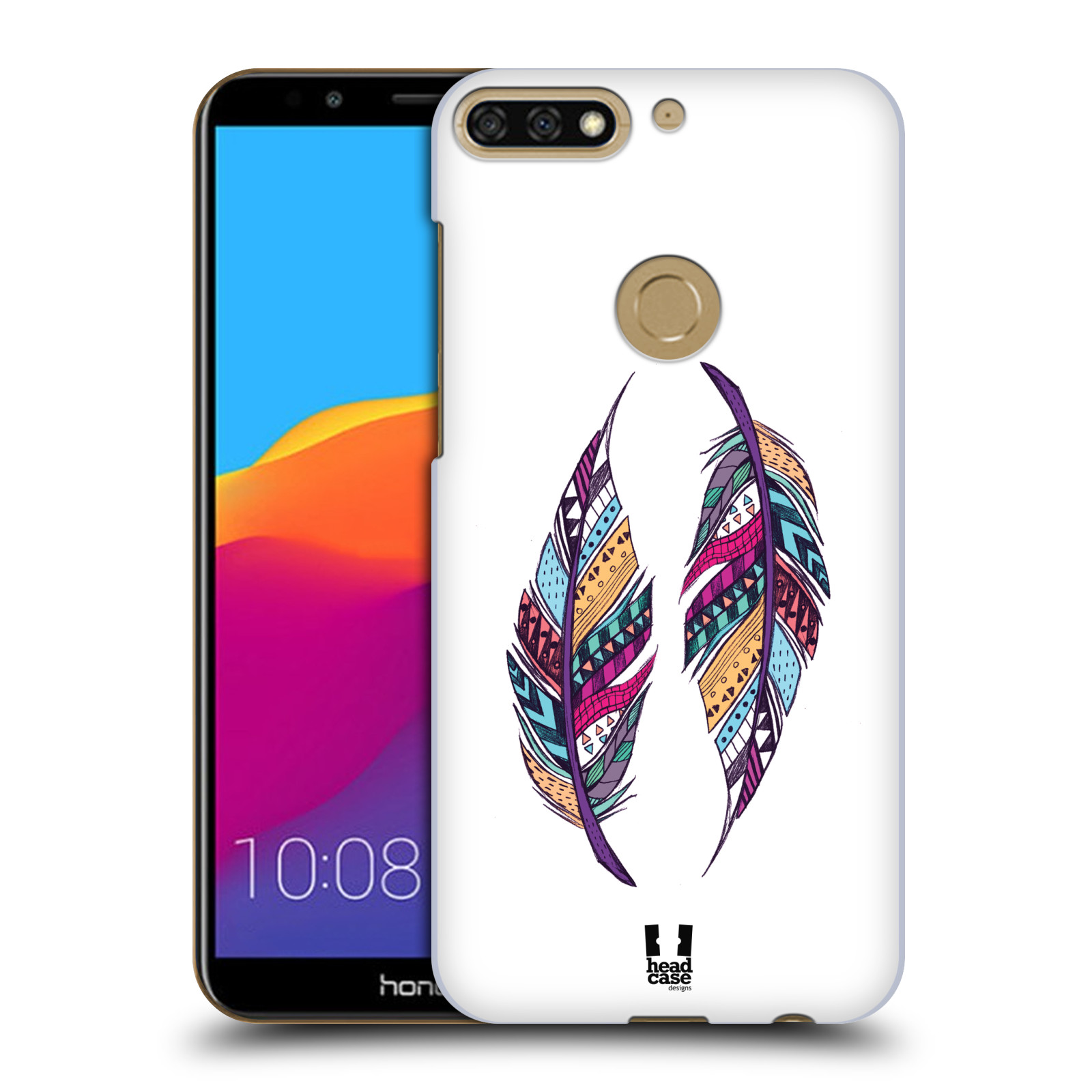 HEAD CASE plastový obal na mobil Honor 7c vzor Aztécká pírka PÁR