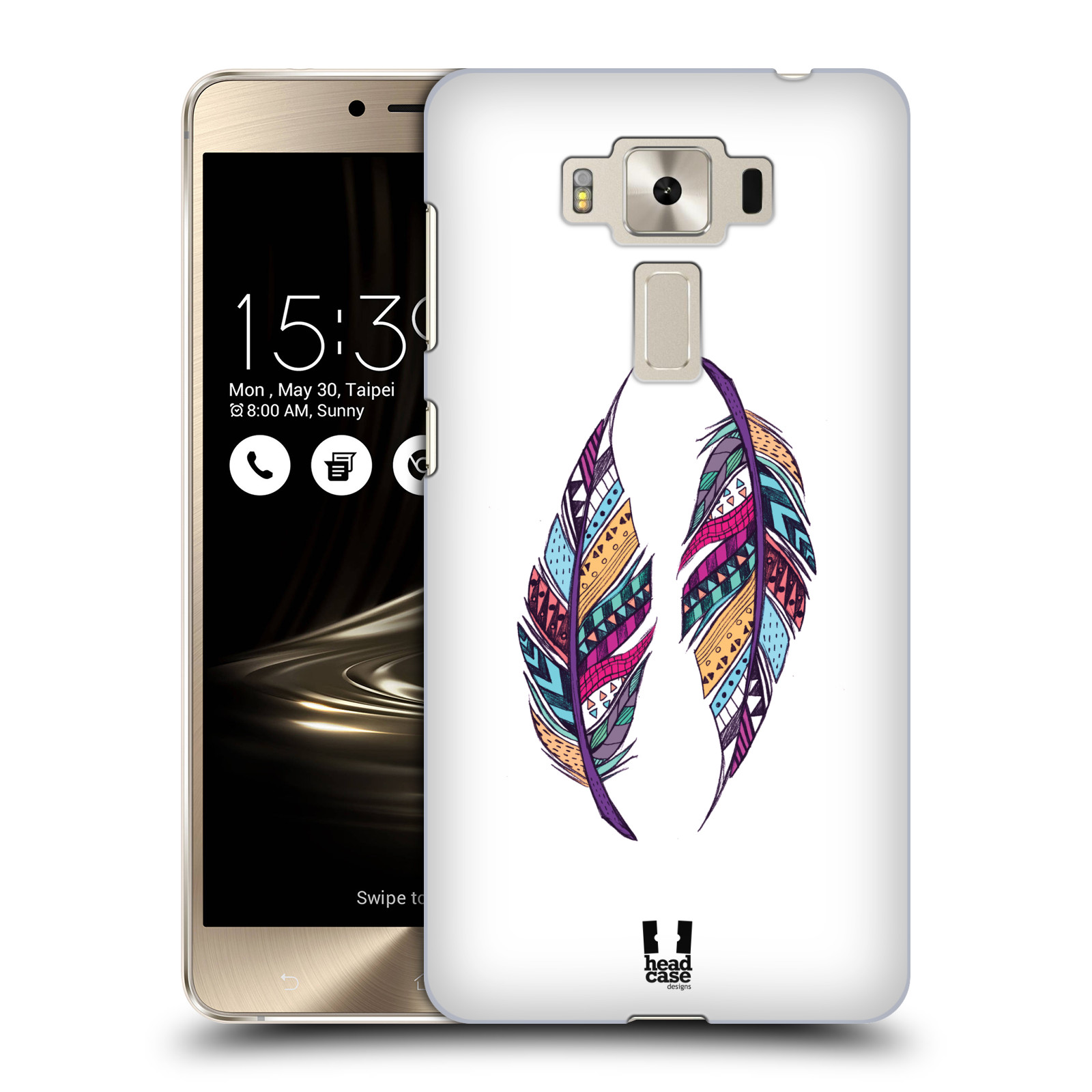 HEAD CASE plastový obal na mobil Asus Zenfone 3 DELUXE ZS550KL vzor Aztécká pírka PÁR