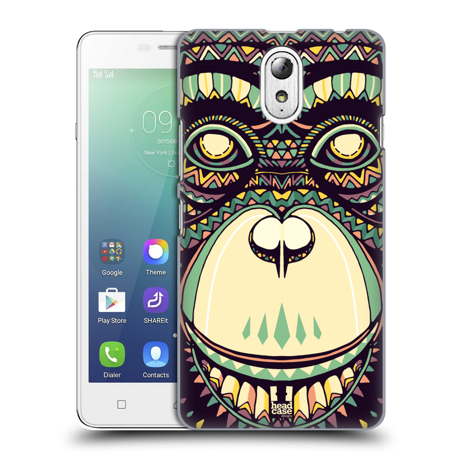 HEAD CASE pevný plastový obal na mobil LENOVO VIBE P1m / LENOVO VIBE p1m DUAL SIM vzor Aztécký motiv zvíře 3 šimpanz