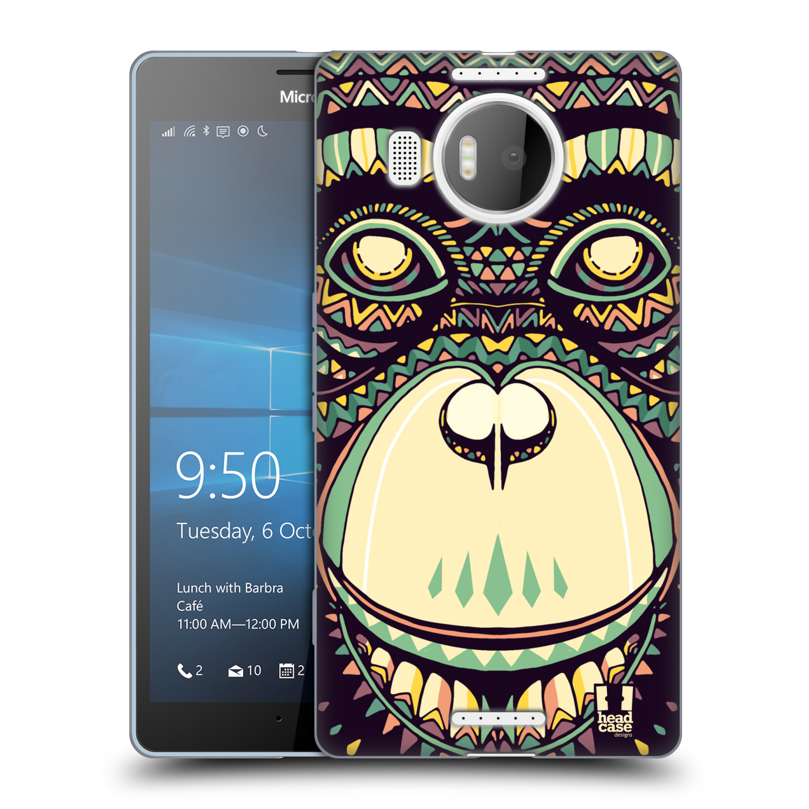 HEAD CASE silikonový obal na mobil NOKIA, MICROSOFT LUMIA 950 XL / LUMIA 950 XL DUAL SIM vzor Aztécký motiv zvíře 3 šimpanz