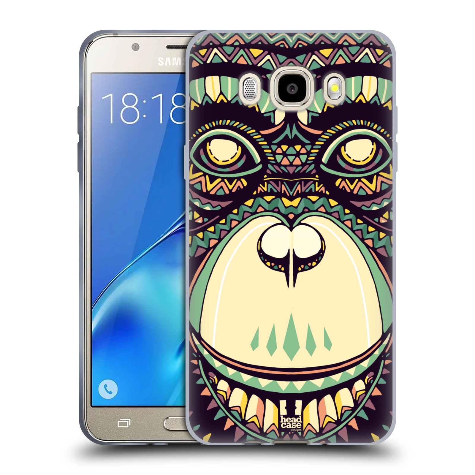 HEAD CASE silikonový obal, kryt na mobil Samsung Galaxy J5 2016, J510, J510F, (J510F DUAL SIM) vzor Aztécký motiv zvíře 3 šimpanz